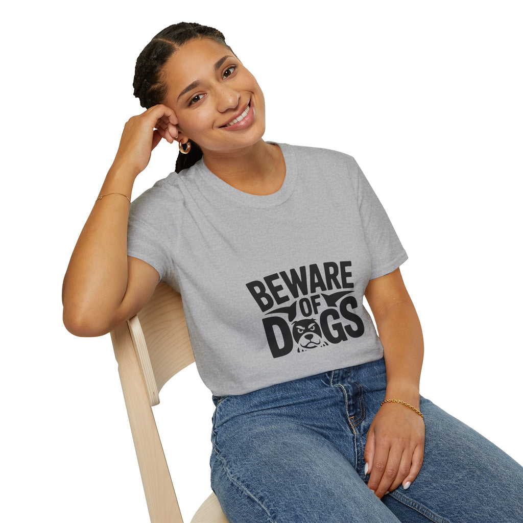 Beware of Dogs T-Shirt — Funny Bulldog Graphic Tee for Dog Lovers