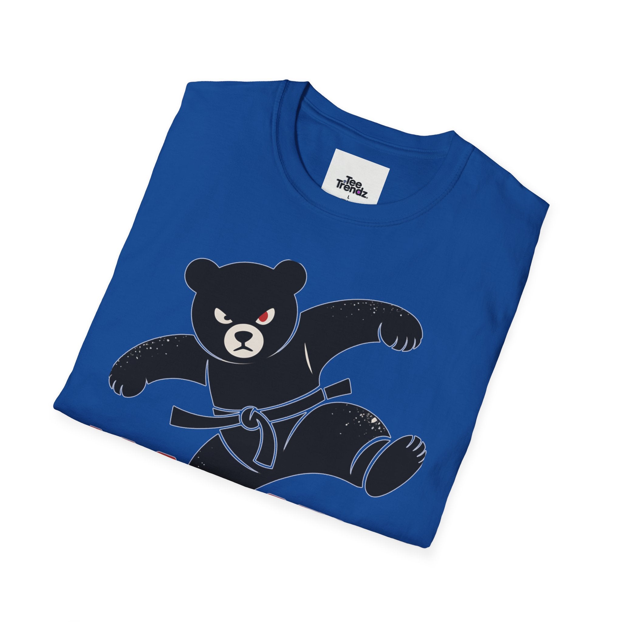 Karate Bear T‑Shirt — Martial Arts Bear with ‘KARATE’ and Japanese Text