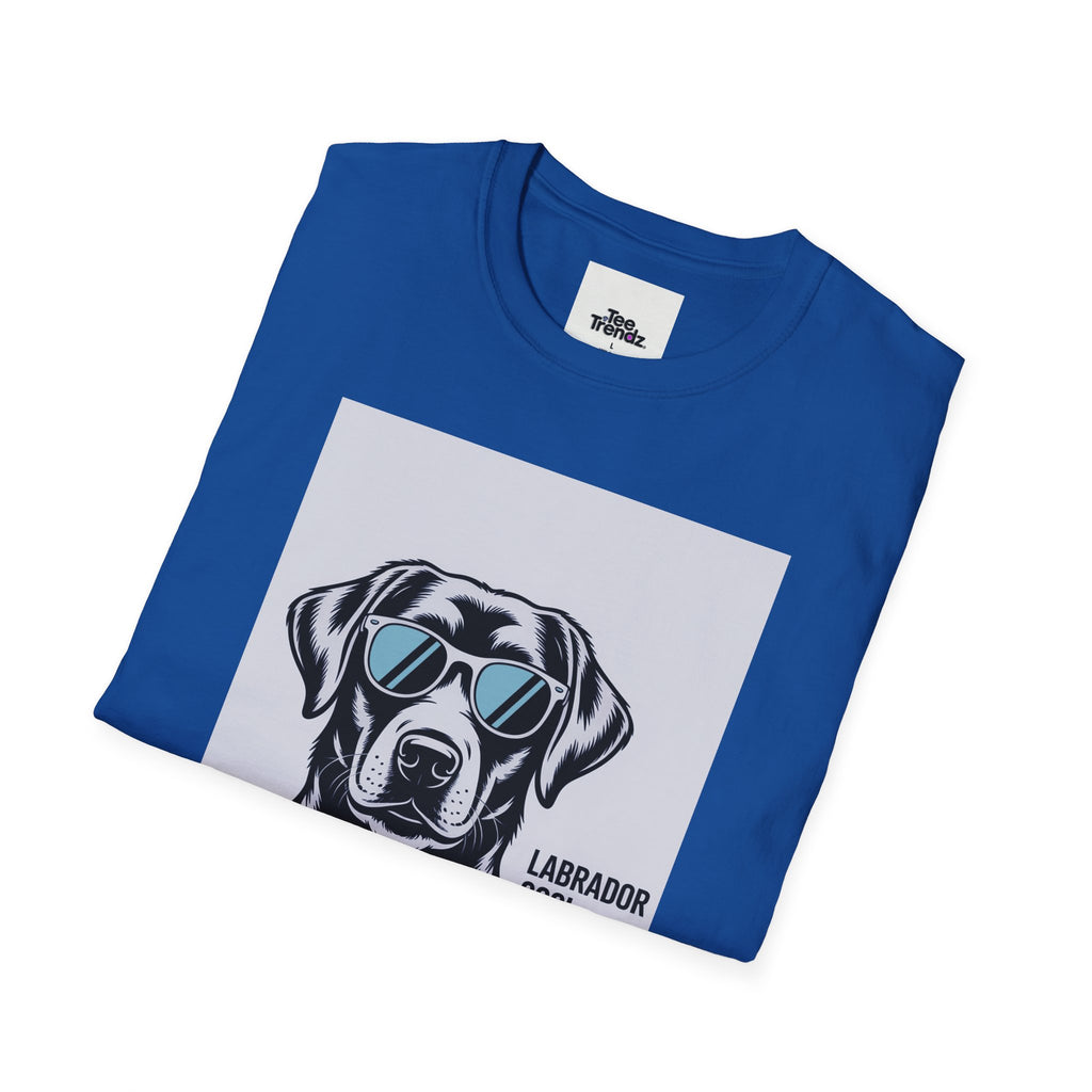 Labrador Cool T-Shirt — Black Lab with Sunglasses Graphic