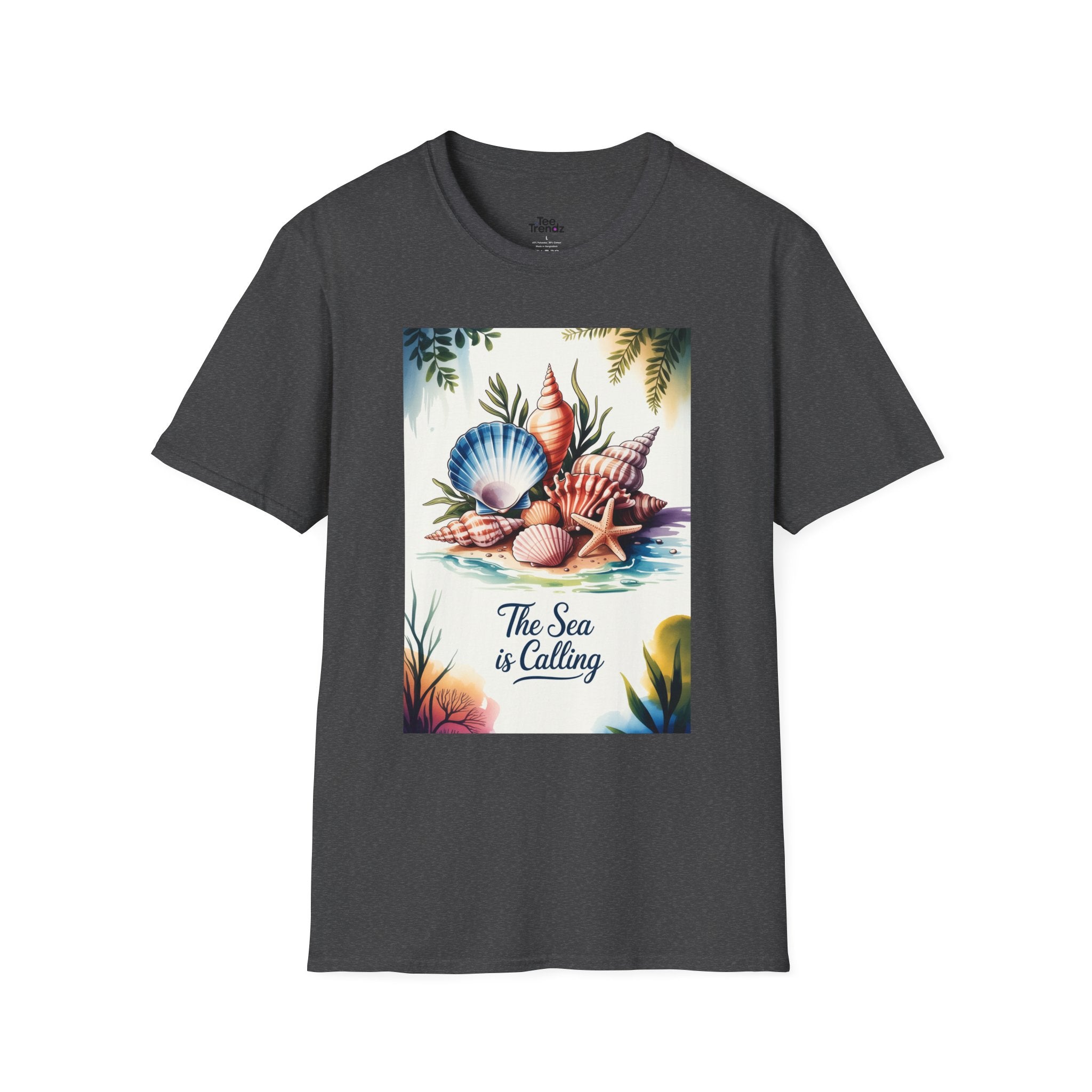Sea Is Calling T-Shirt — Beach Shells Coastal Graphic Tee