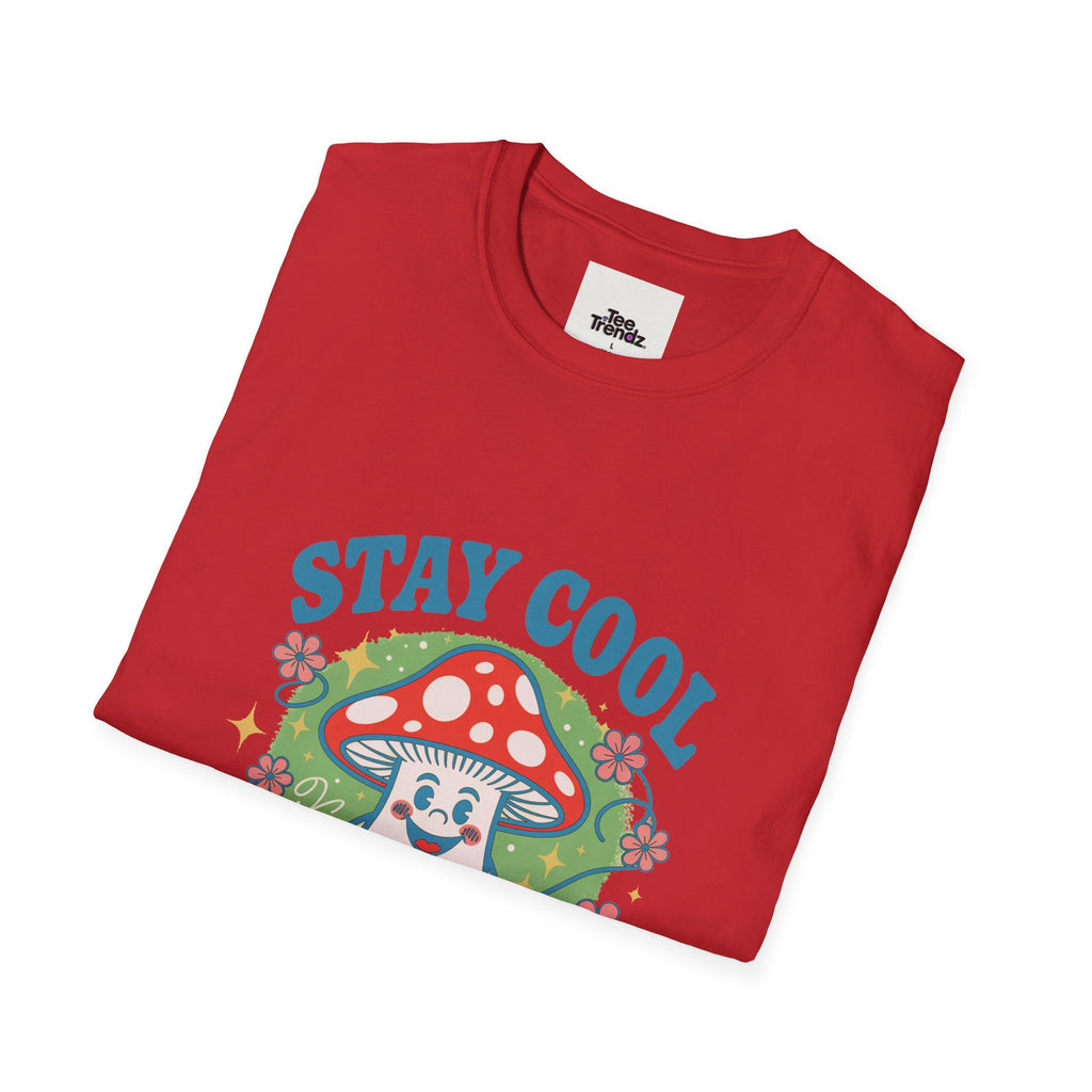 Stay Cool Mushroom T-Shirt — 'Be Yourself' Retro Cute Graphic Tee