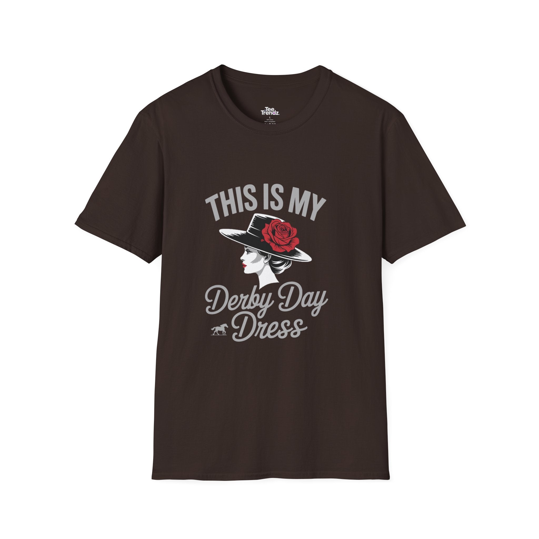 Derby Day Dress T-Shirt — "This Is My Derby Day Dress" Ladies Hat Racing Tee