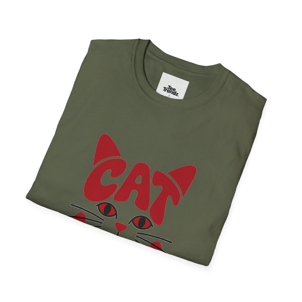Cat Mum T-Shirt — Cute Purple Cat Face Tee for Cat Moms, Mother’s Day Gift