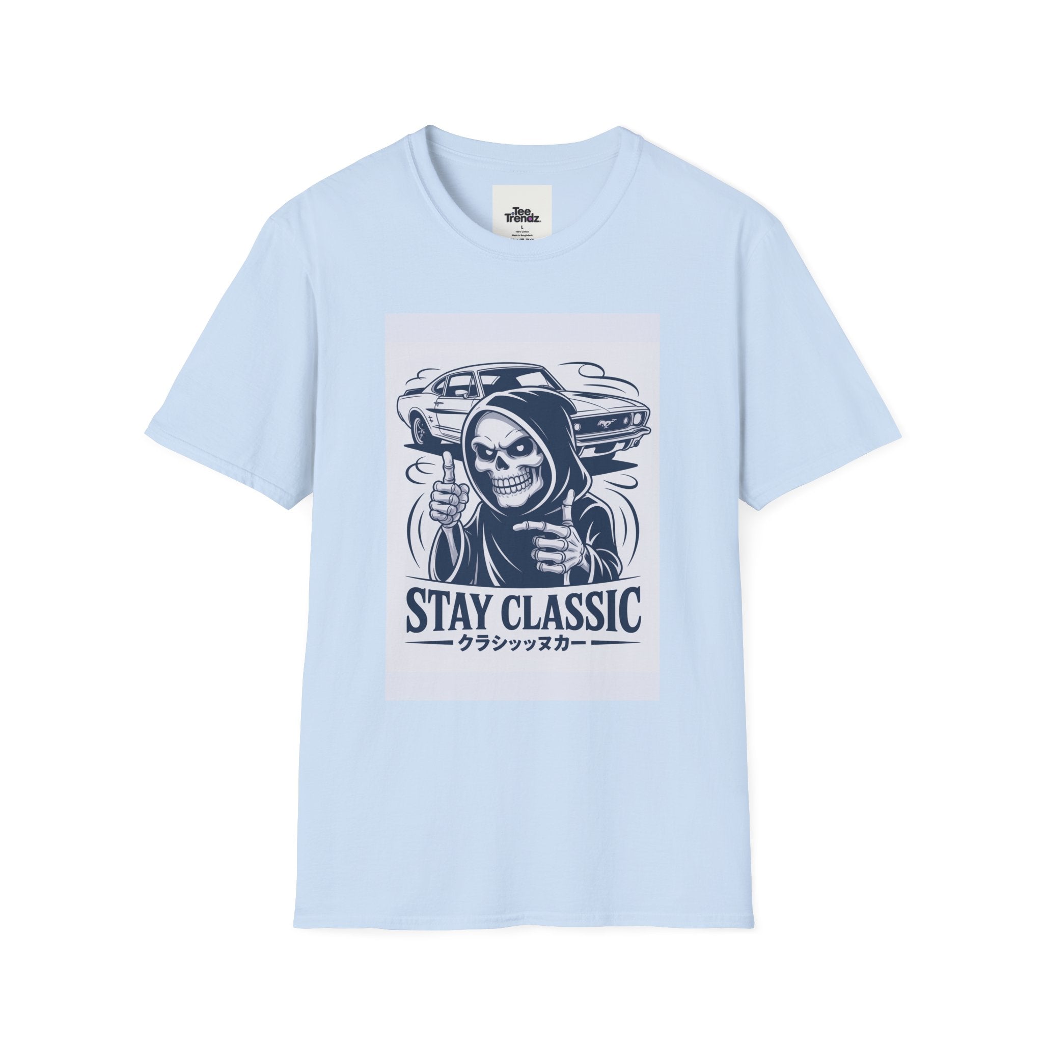 Stay Classic Skull Car T-Shirt — Vintage Japanese Streetwear Tee
