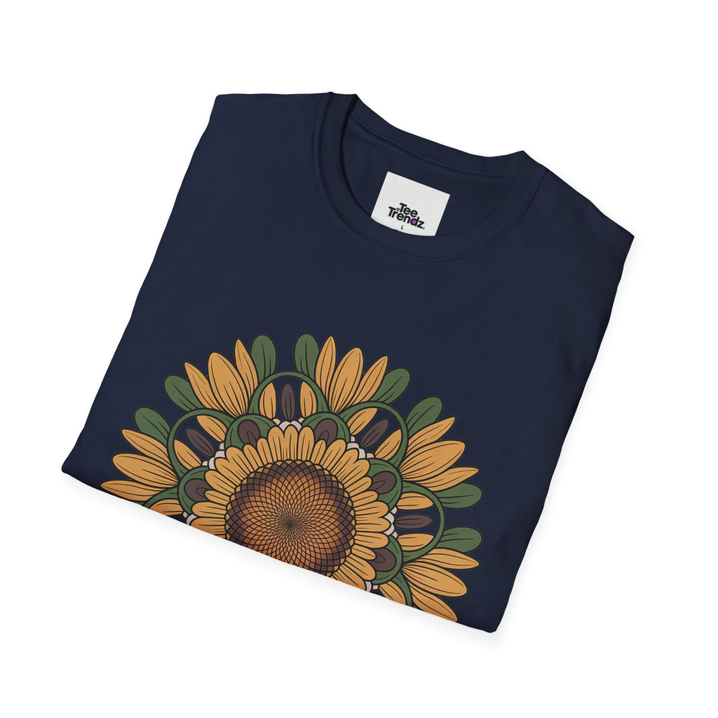 Sunflower Mandala T-Shirt — Retro Floral Graphic Tee