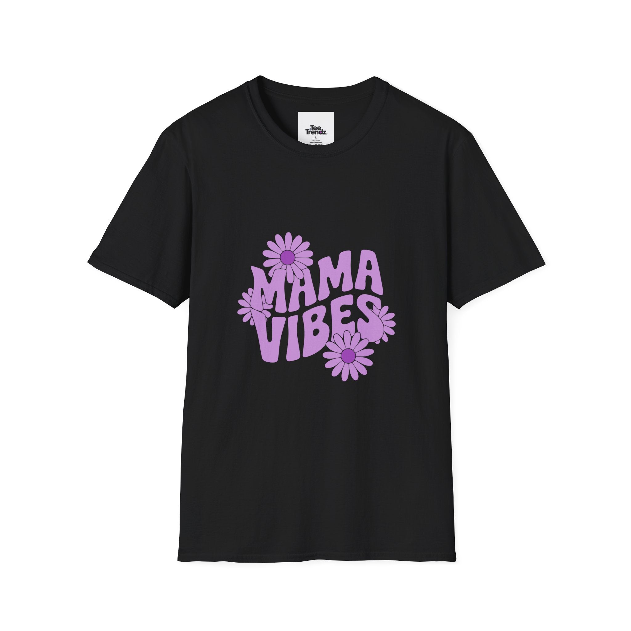 Mama Vibes Floral T-Shirt — Retro Daisy Mother's Day Tee
