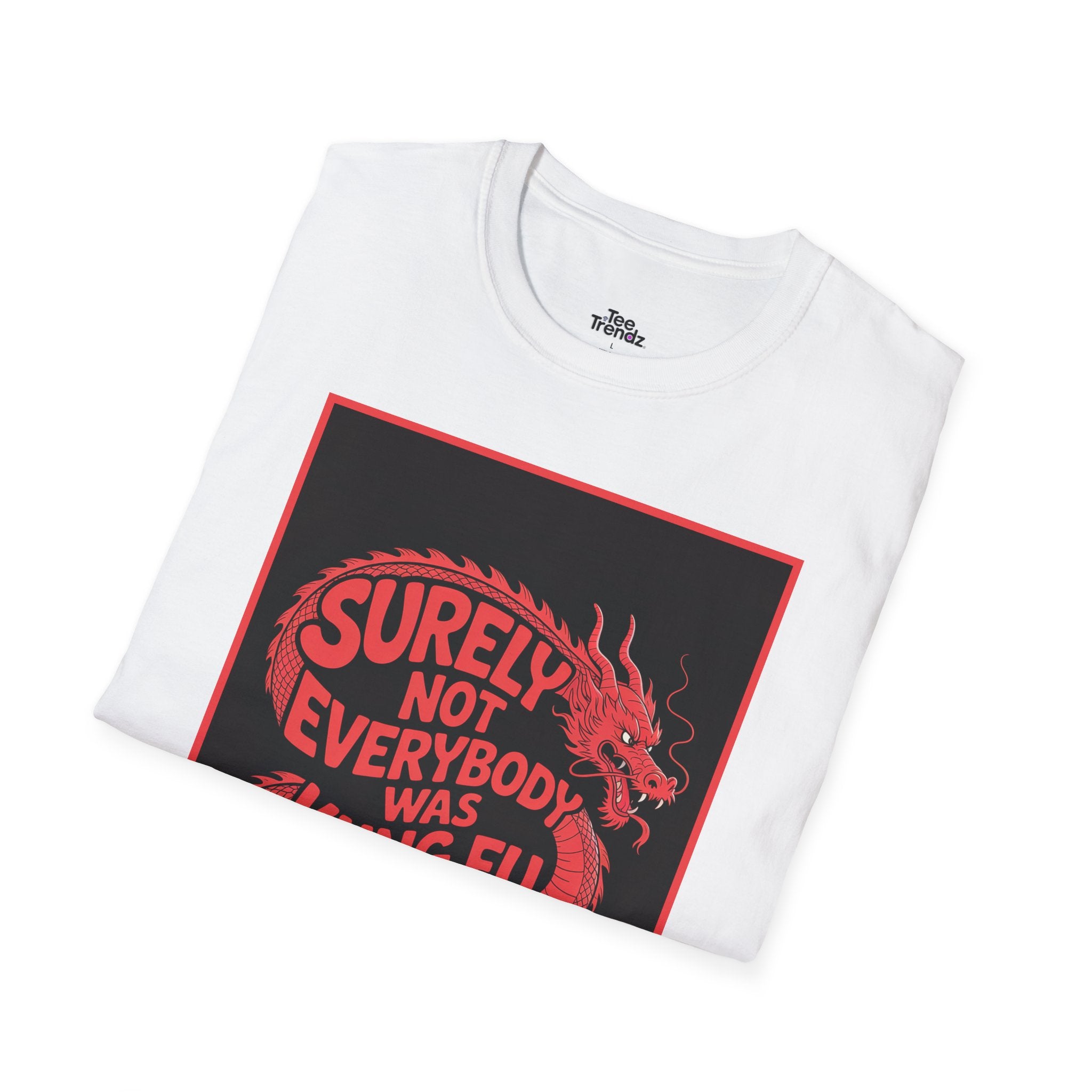 Kung Fu Dragon T‑Shirt — “Surely Not Everybody Was Kung Fu Fighting” Retro Martial Arts Tee