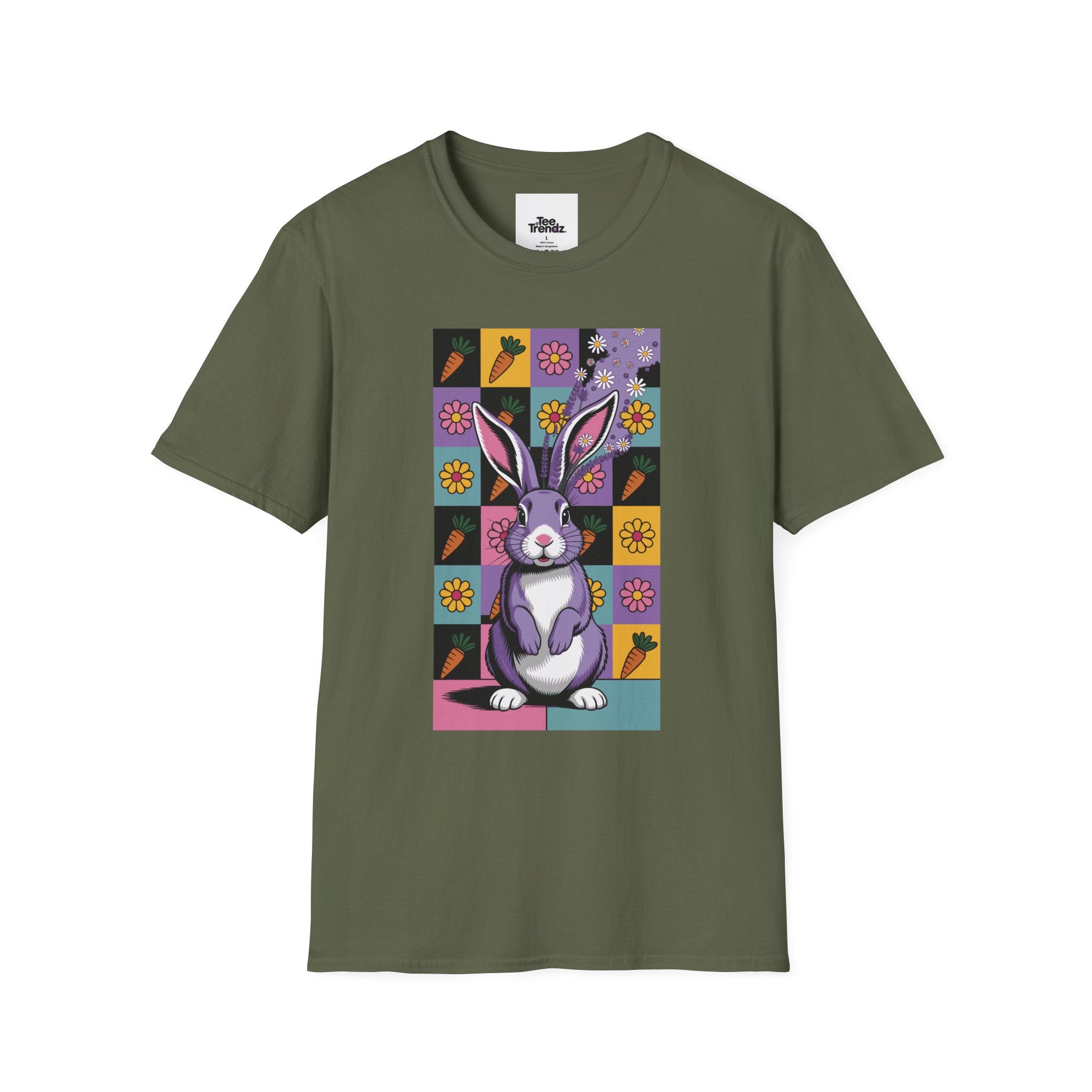 Easter Purple Bunny Art T-Shirt