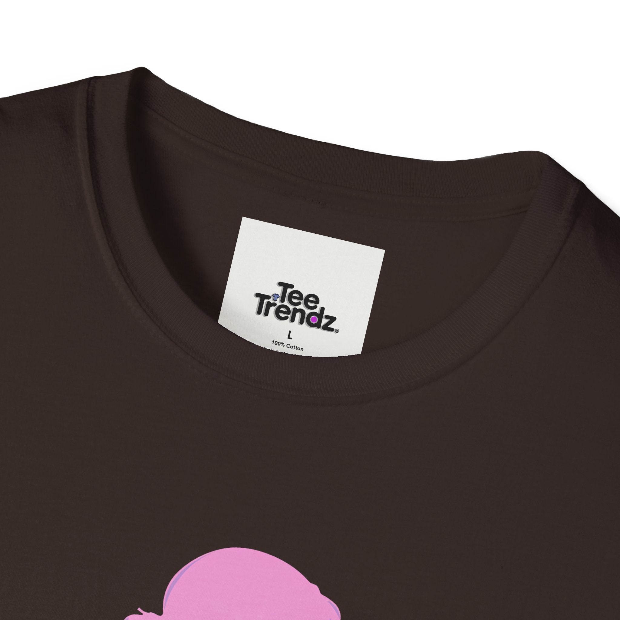 Floral Silhouette Tee — Pink Woman Dress Flower Graphic T-Shirt