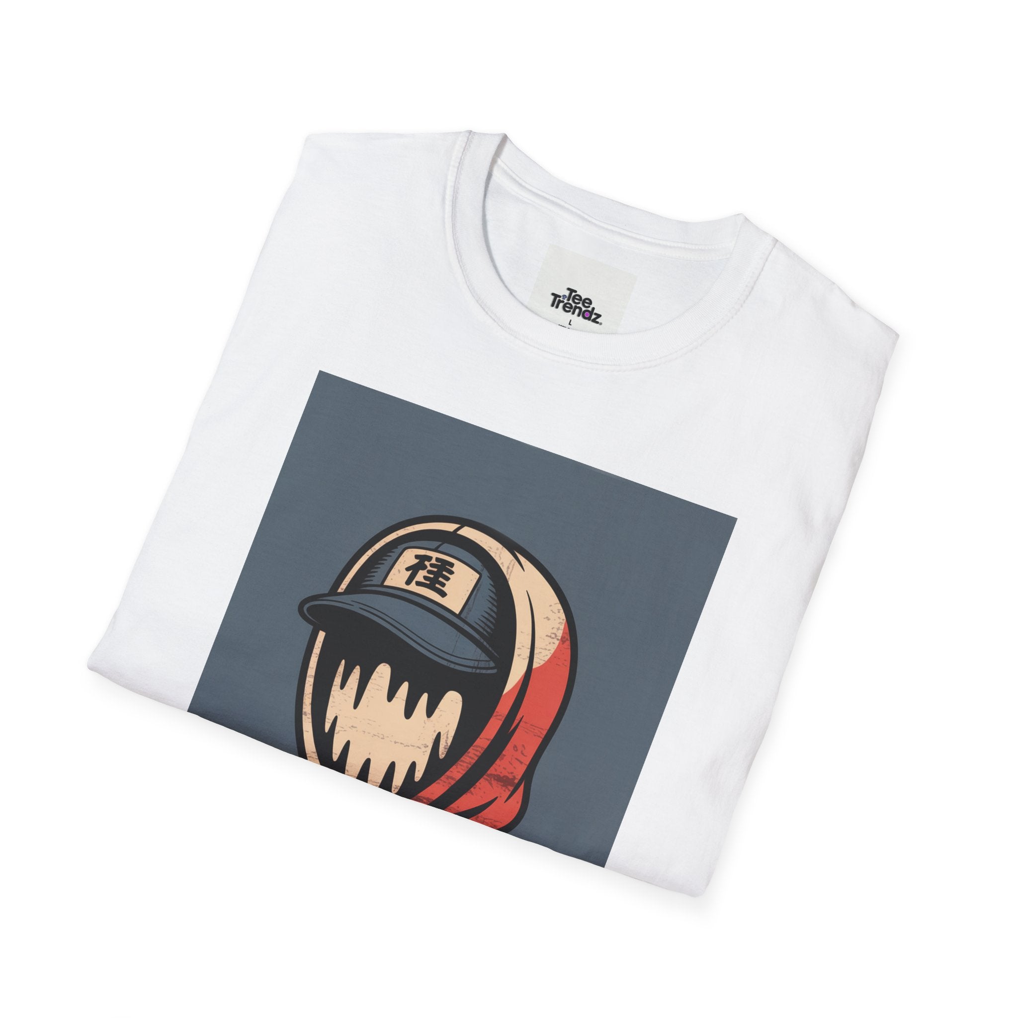 Hooded Mask Graphic T-Shirt — Streetwear Skater Hoodie Illustration