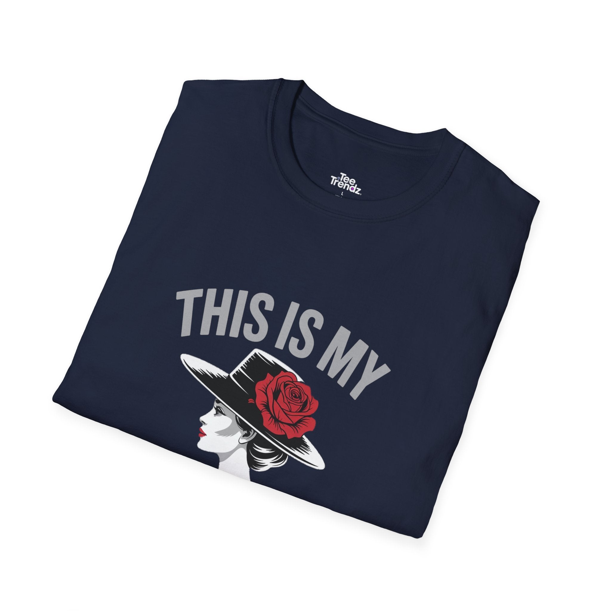 Derby Day Dress T-Shirt — "This Is My Derby Day Dress" Ladies Hat Racing Tee