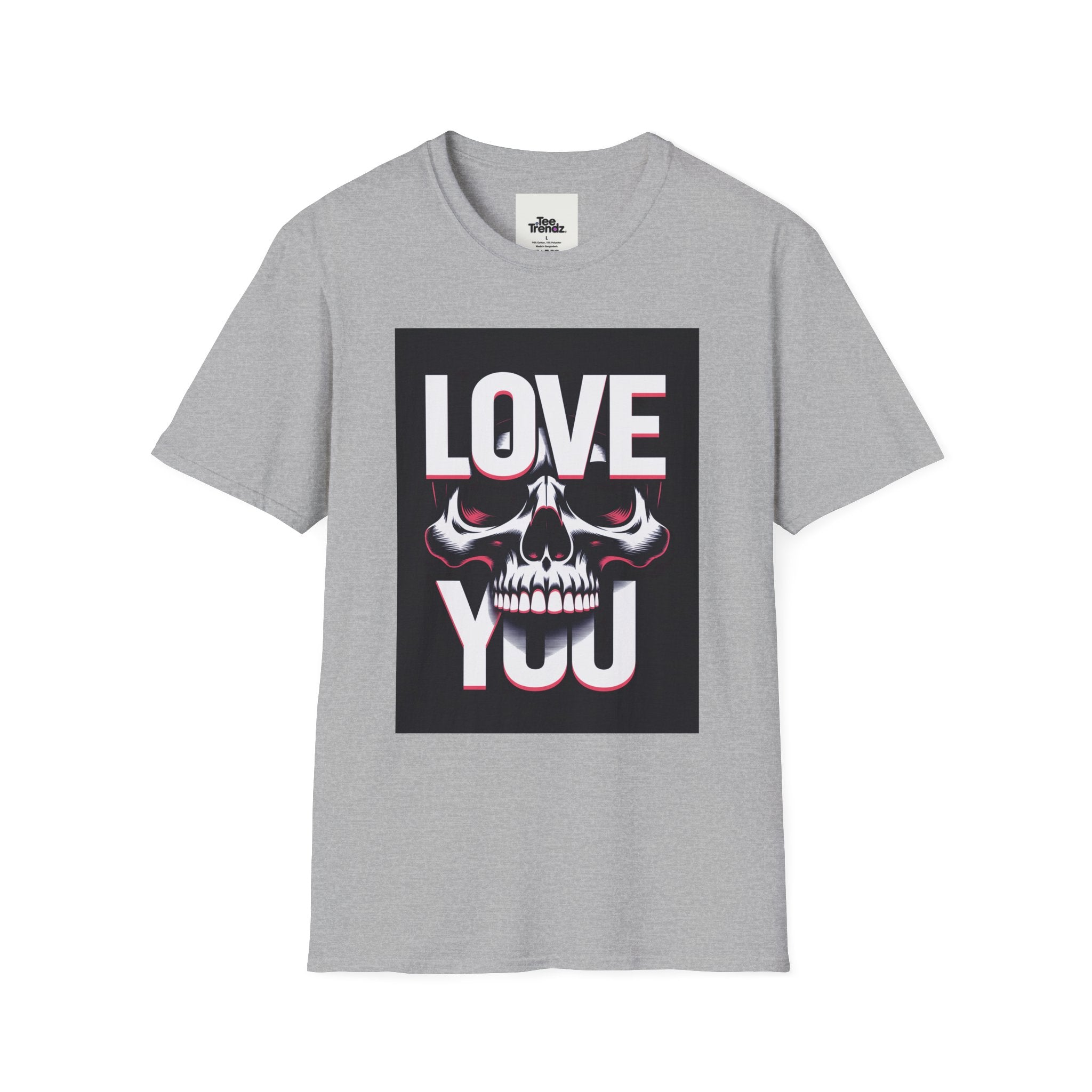 Love You Skull T-Shirt — Gothic Valentine Graphic Tee