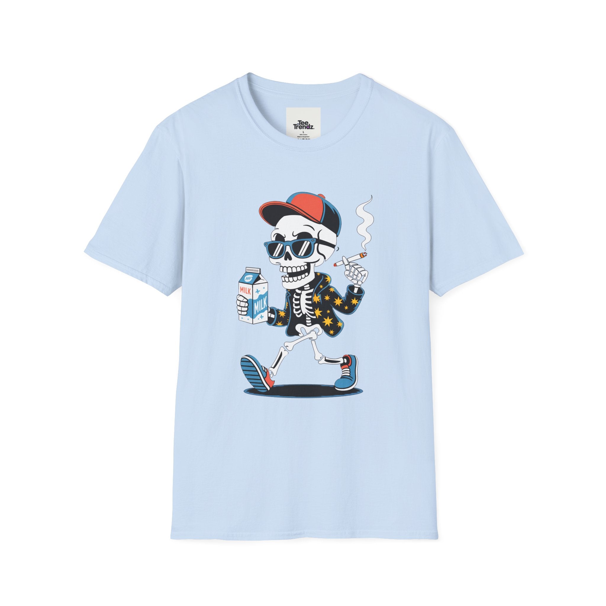 Skateboarding Skeleton Graphic T-Shirt – Cool Retro Streetwear Tee