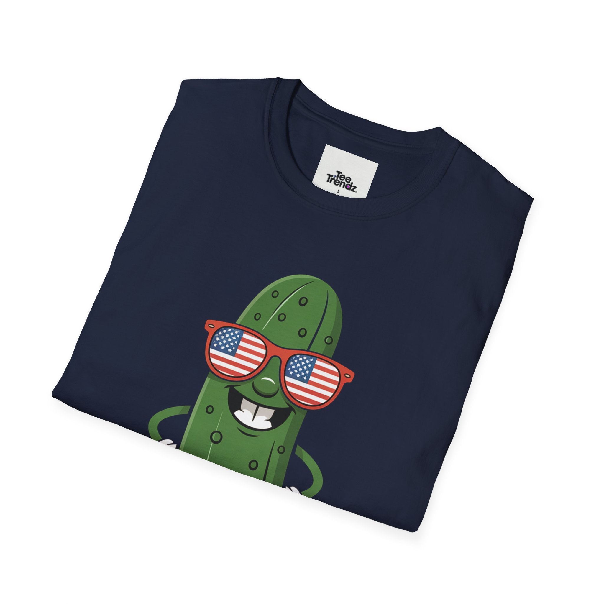 Patriotic Pickle T-Shirt — Cool Pickle with USA Sunglasses