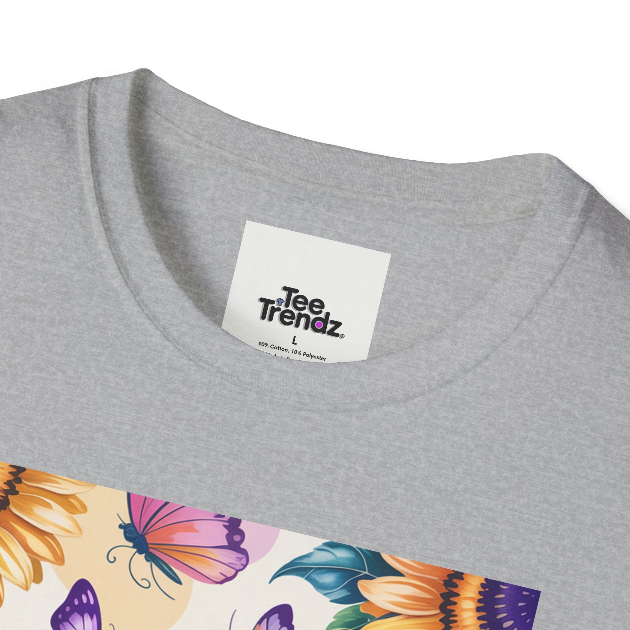 Chasing Sunshine T-Shirt — Floral Sunflower & Butterfly Graphic Tee