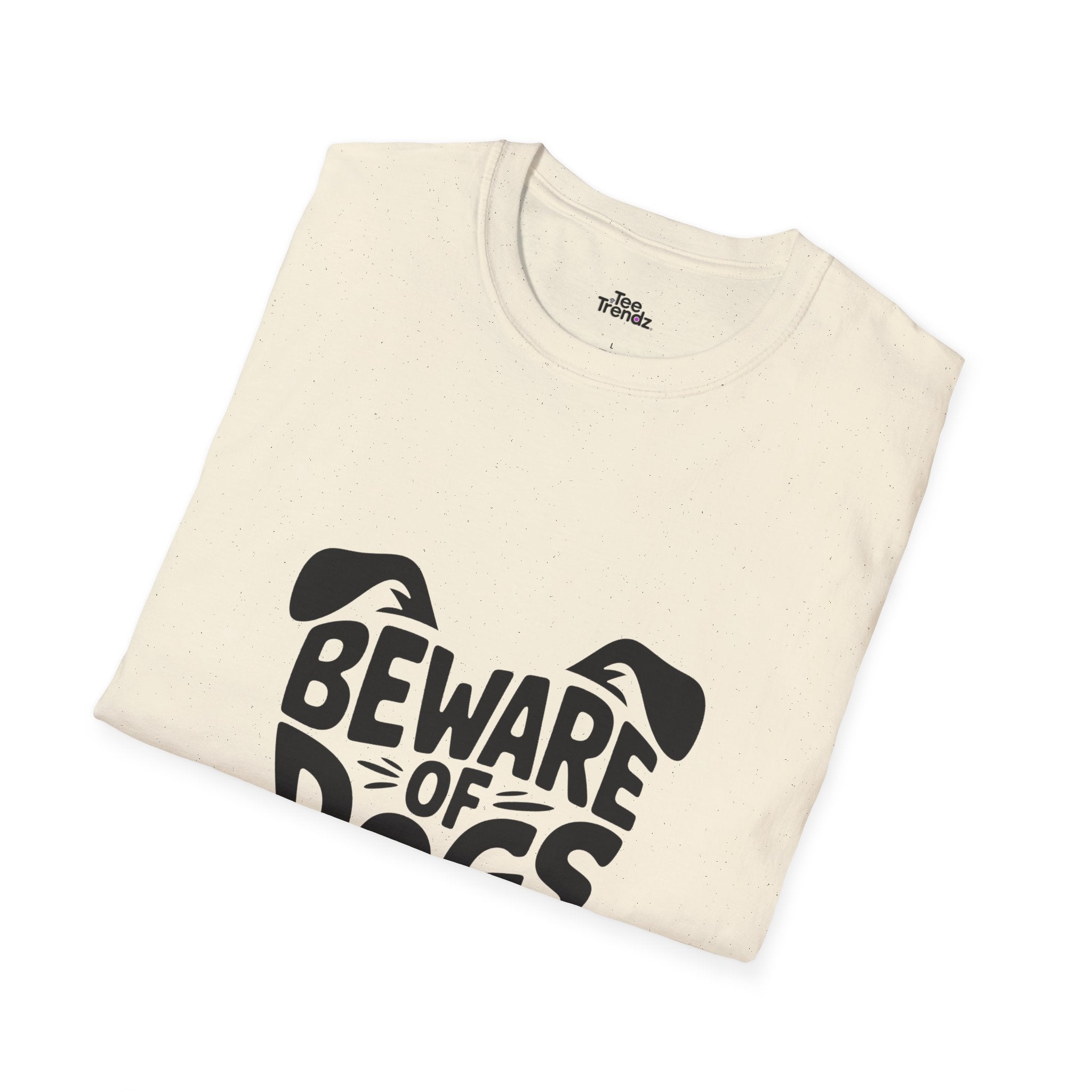 Beware of Dogs T-Shirt — Cute Dog Face Graphic Tee for Dog Lovers