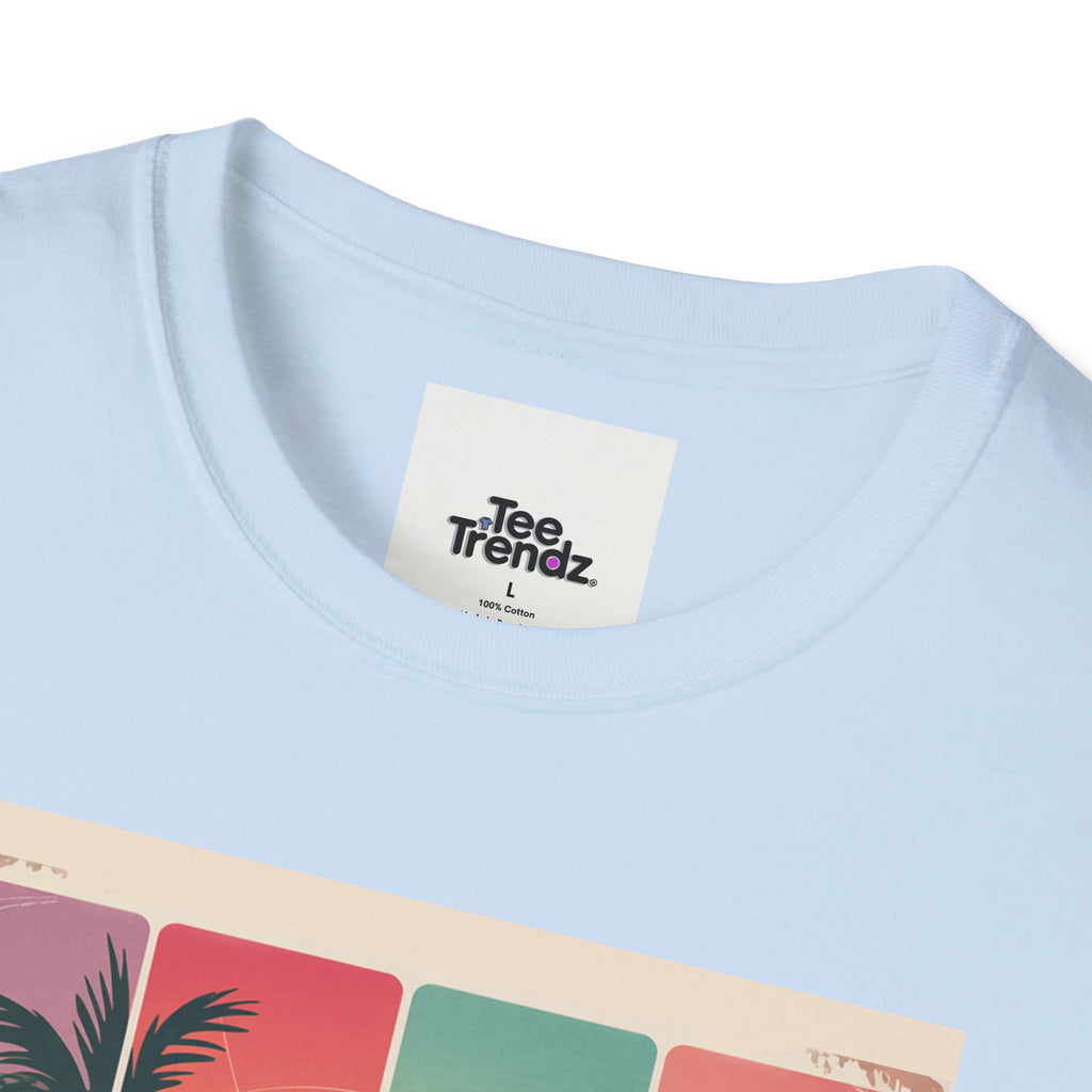 Summer Never Ends T-Shirt – Vintage Beach Sunset Graphic Tee