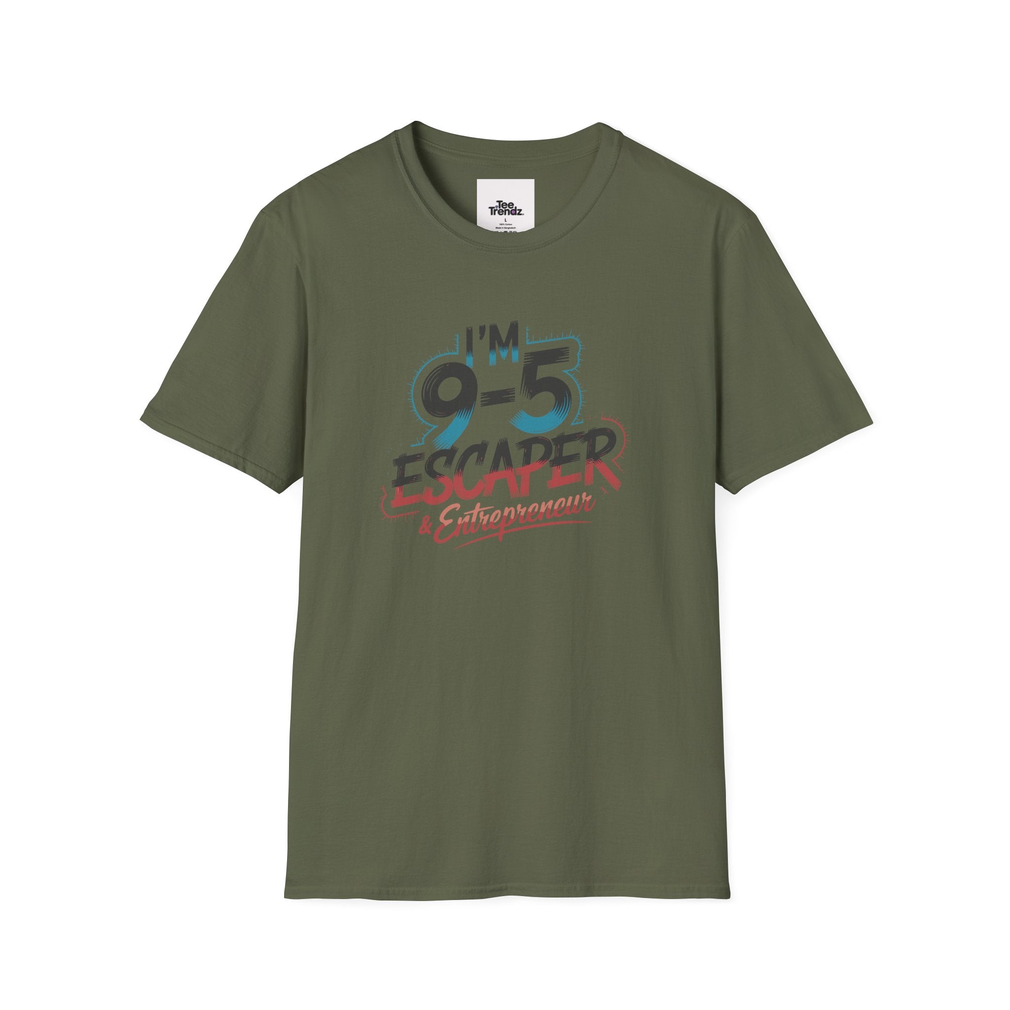 T-Shirt — "I'm a 9-5 Escaper & Entrepreneur" Retro Graphic Tee