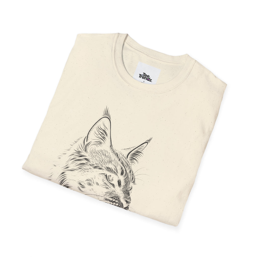 Lynx Sketch T-Shirt — Minimal Wildlife Illustration Tee