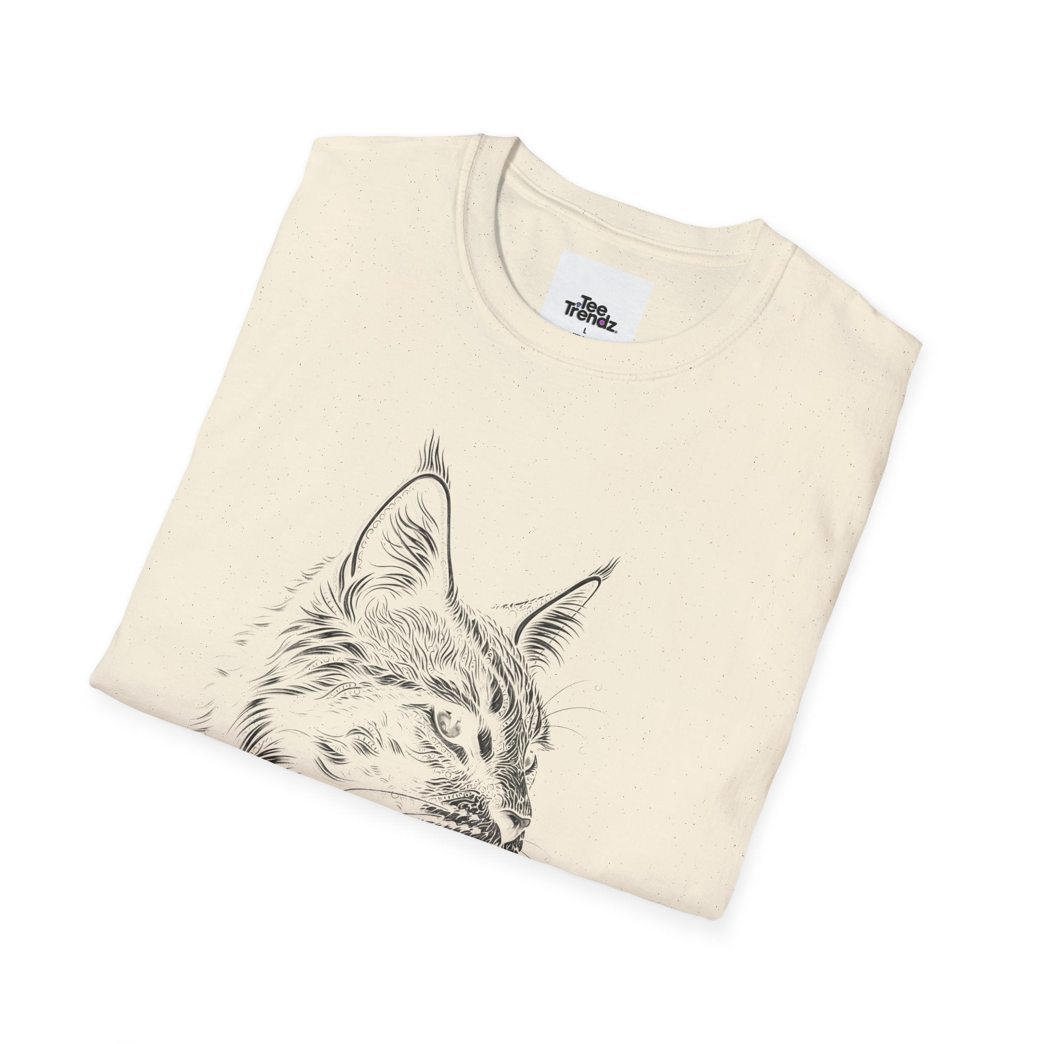 Lynx Sketch T-Shirt — Minimal Wildlife Illustration Tee
