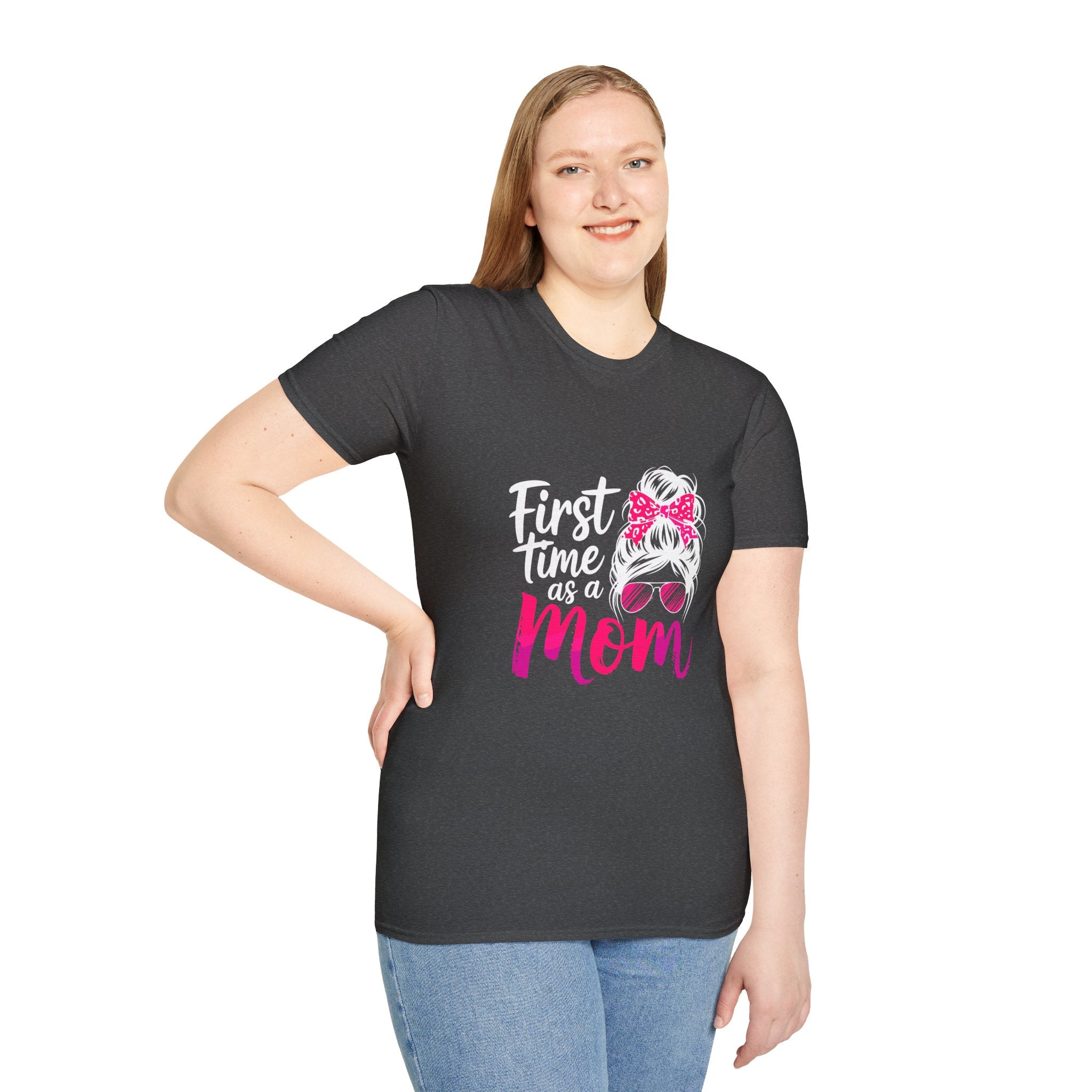 First Time as a Mom T-Shirt — New Mom Gift, Cute Mom Life Tee