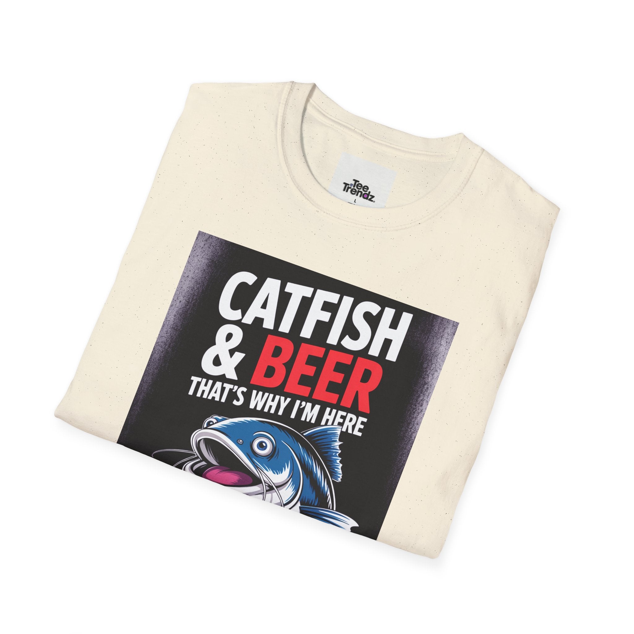Catfish & Beer T-Shirt — Funny Fishing Shirt with Beer Graphic