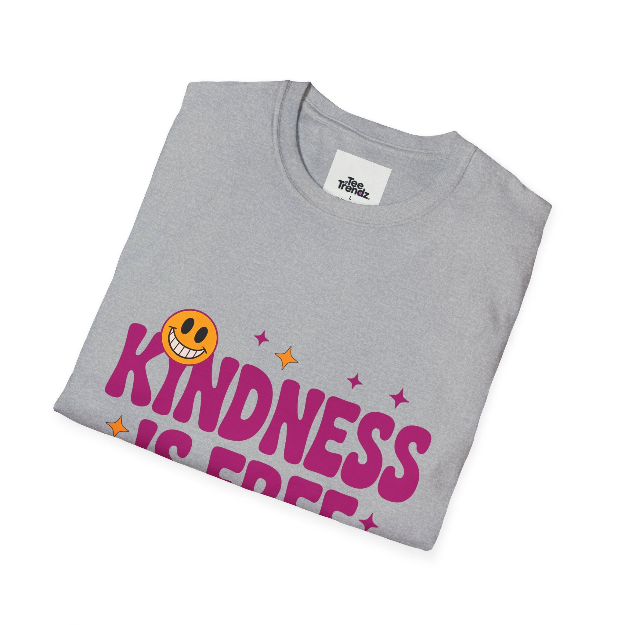 Kindness Is Free T-Shirt — Positive Message Smile Tee