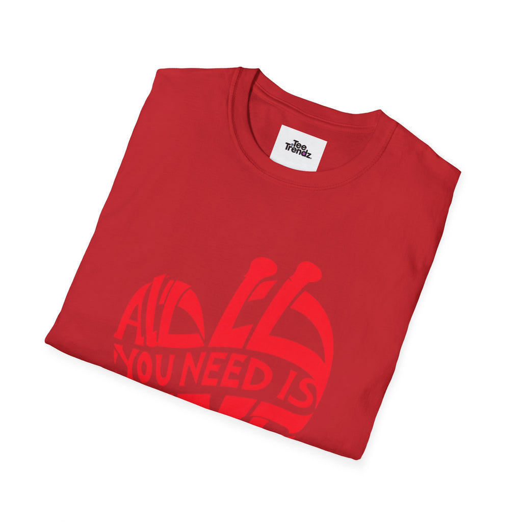 Love Heart T-Shirt — "All You Need Is Love" Retro Graphic