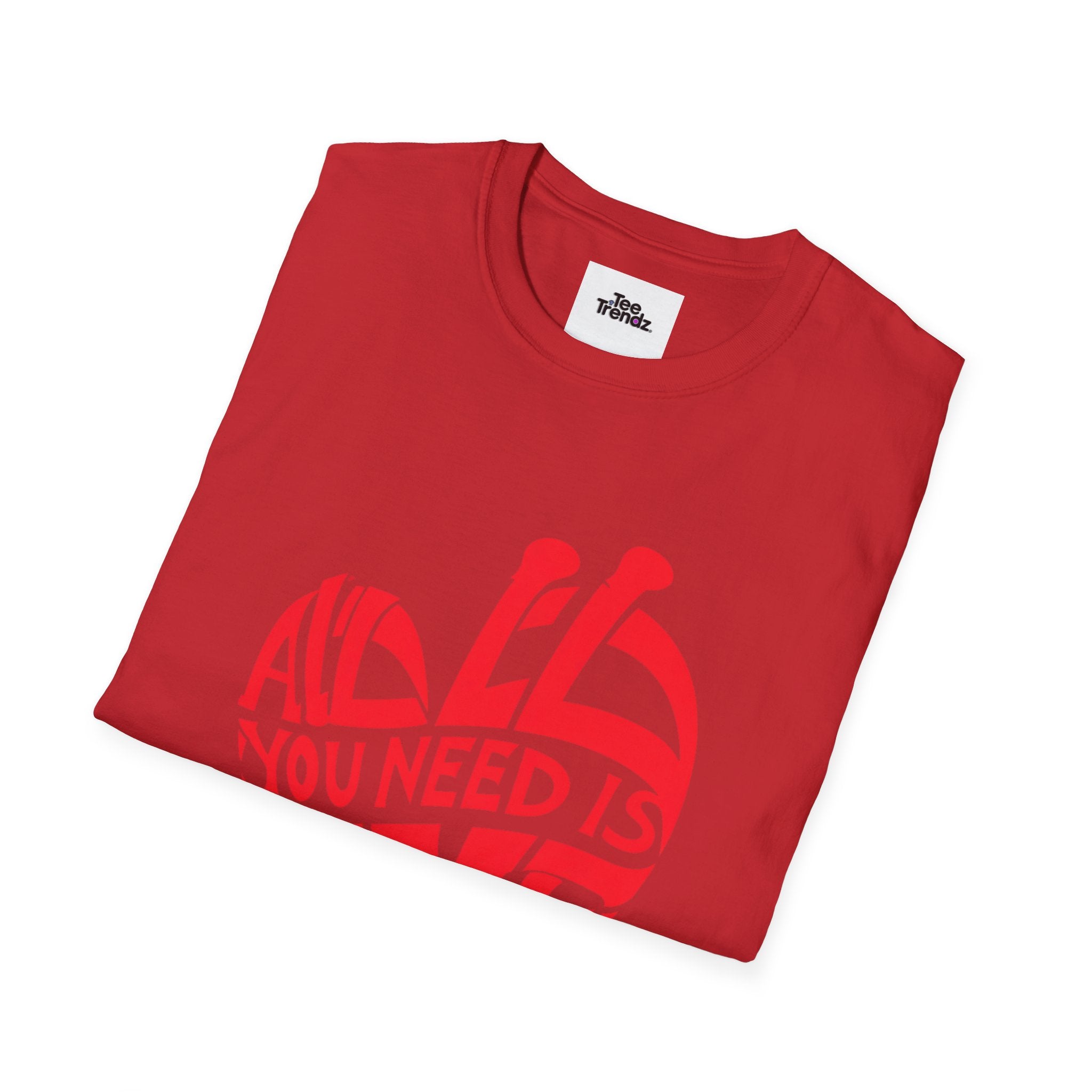 Love Heart T-Shirt — "All You Need Is Love" Retro Graphic