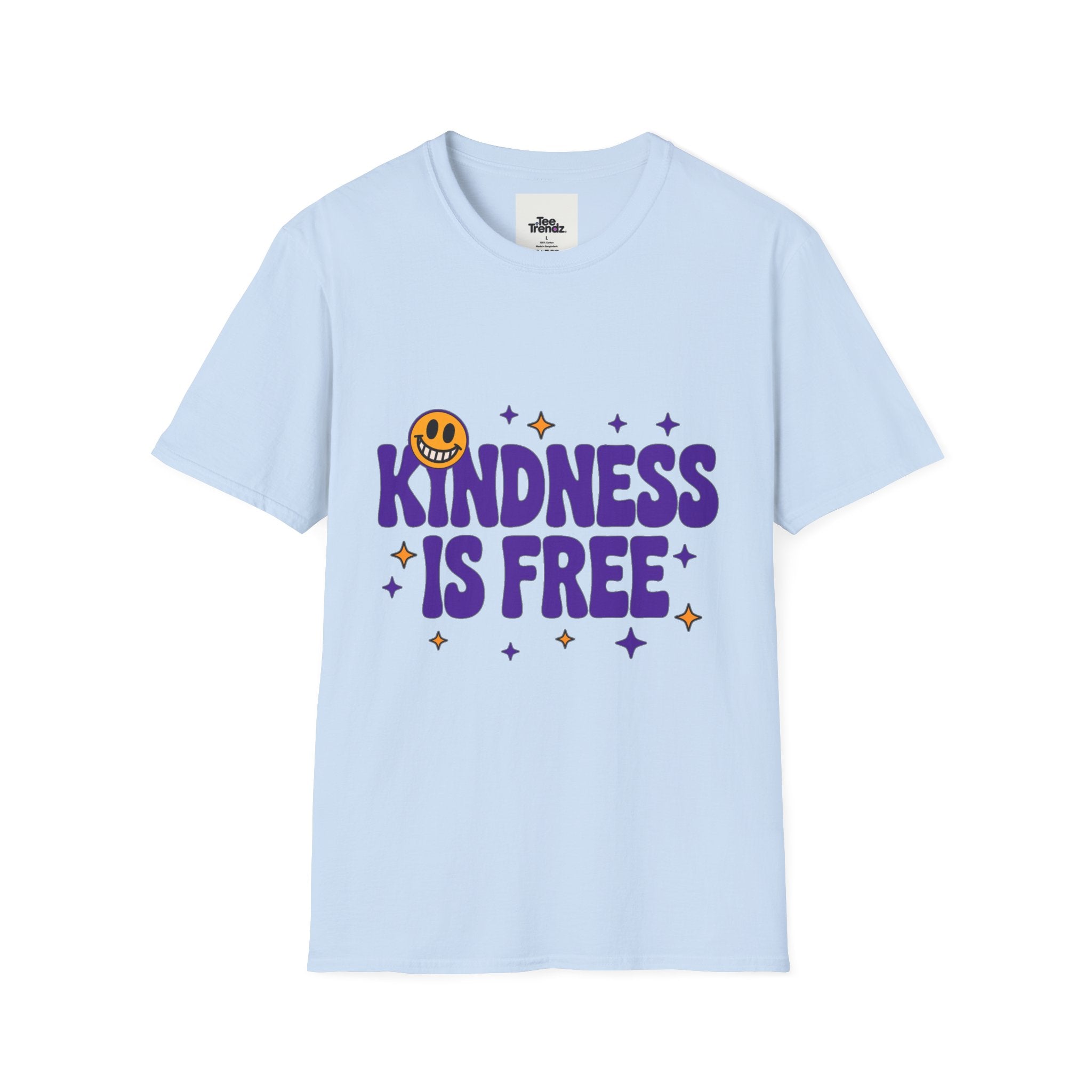 Kindness Is Free T-Shirt — Positive Message Smile Tee