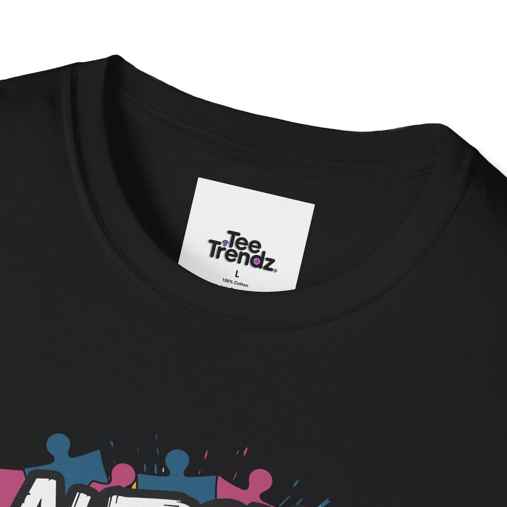 Autism Because Normal Is Boring T-Shirt — Colorful Puzzle Piece Awareness Tee