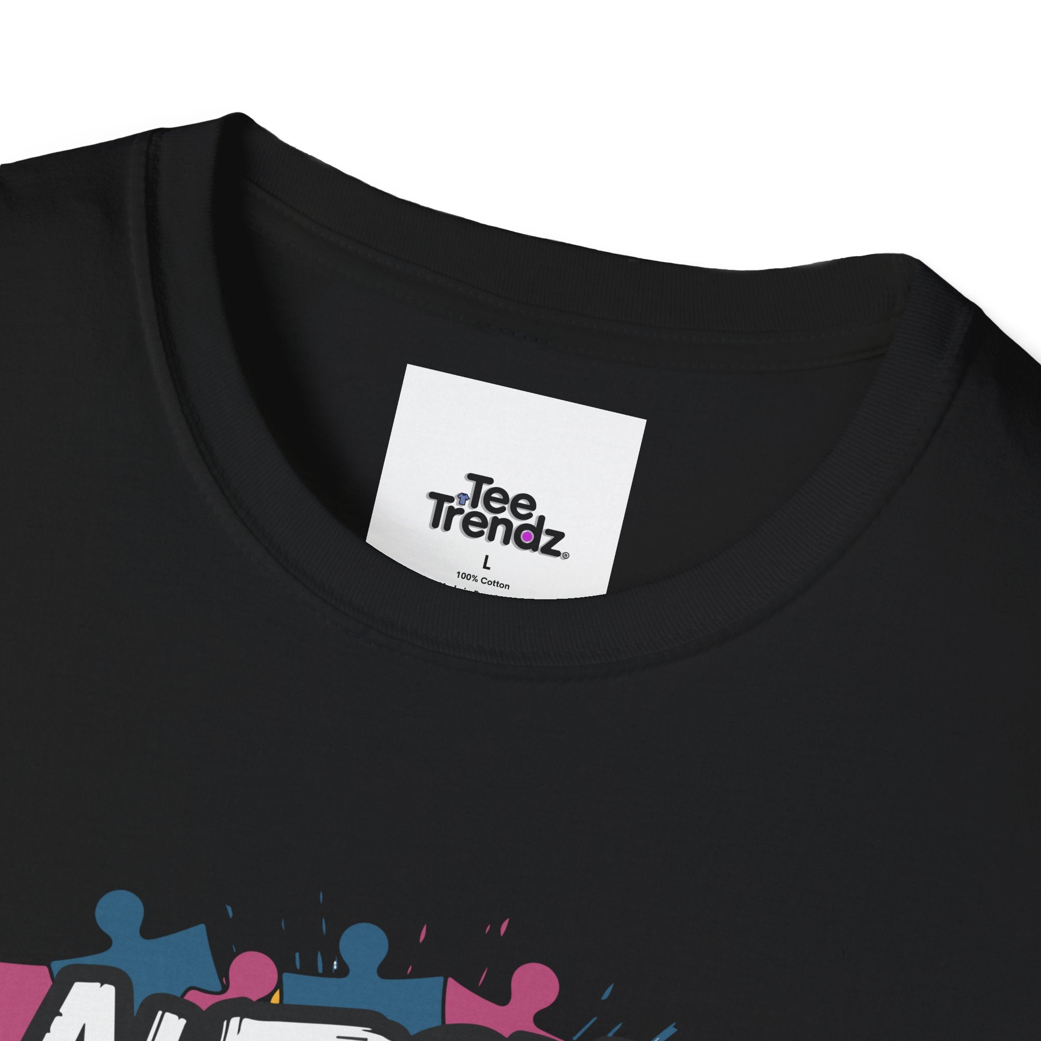 Autism Because Normal Is Boring T-Shirt — Colorful Puzzle Piece Awareness Tee