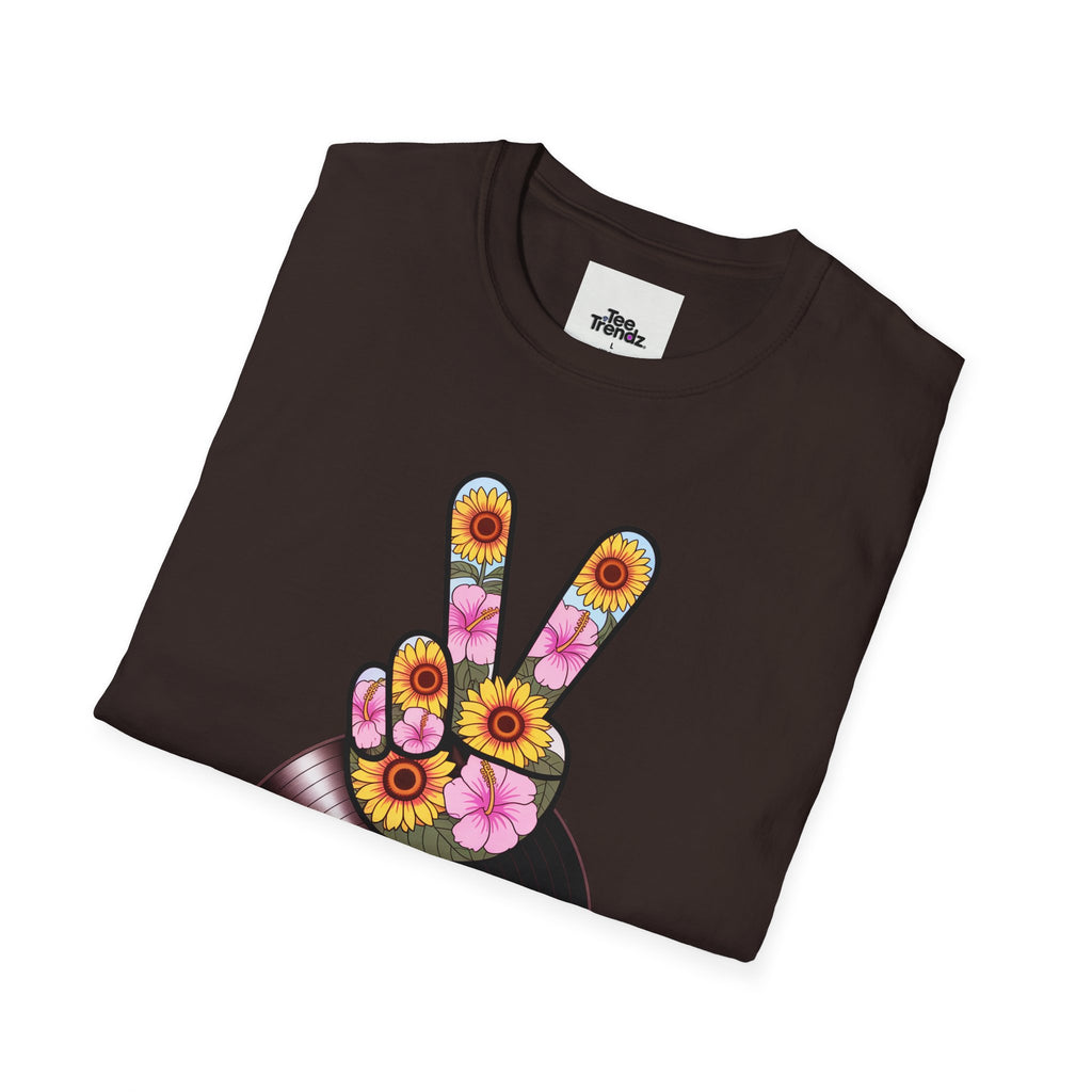 Nashville Summer Jams T‑Shirt — Retro Peace Sign Vinyl Concert Tee