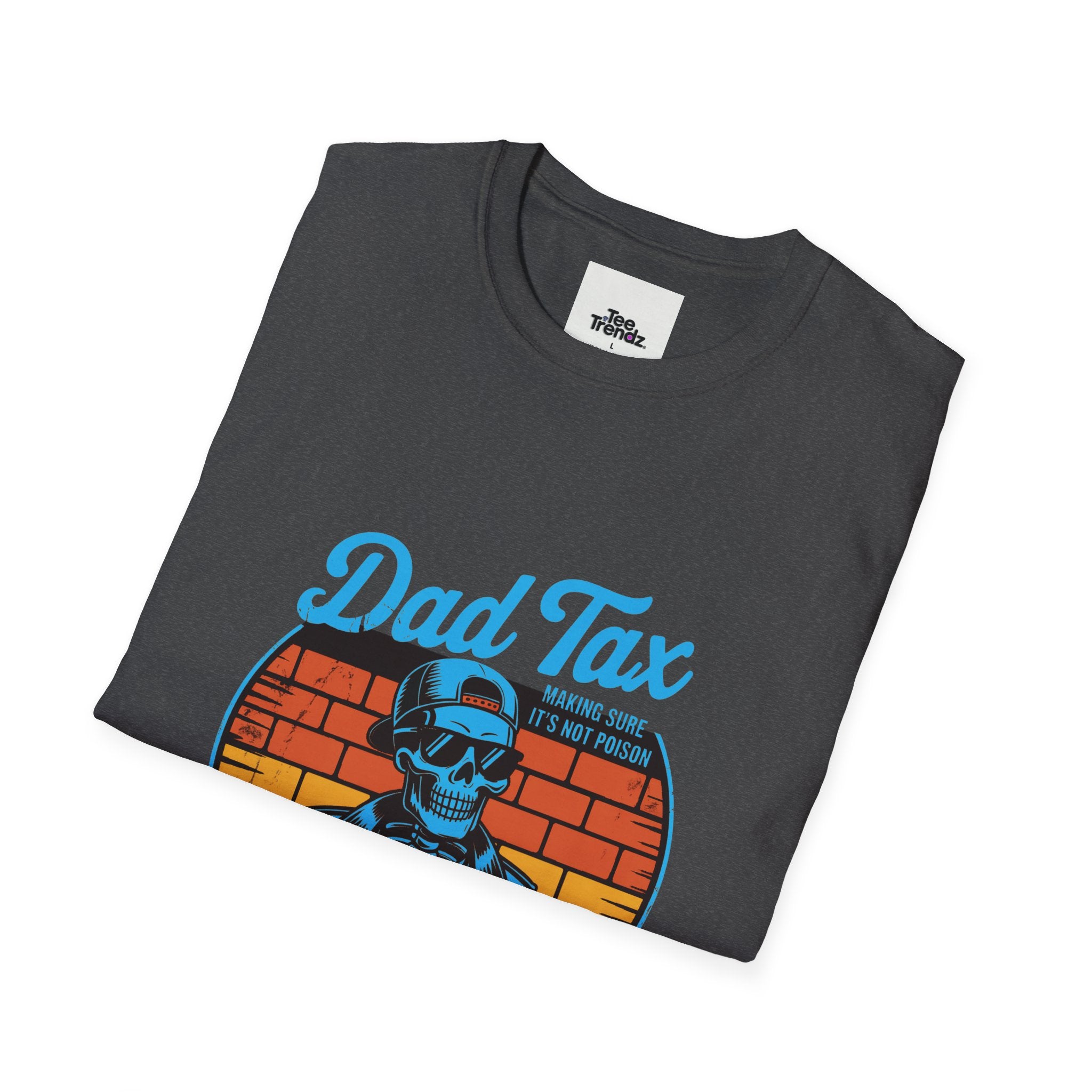 Dad Tax T-Shirt – Retro Skull Dad with Popcorn Graphic, Funny Father’s Day Gift