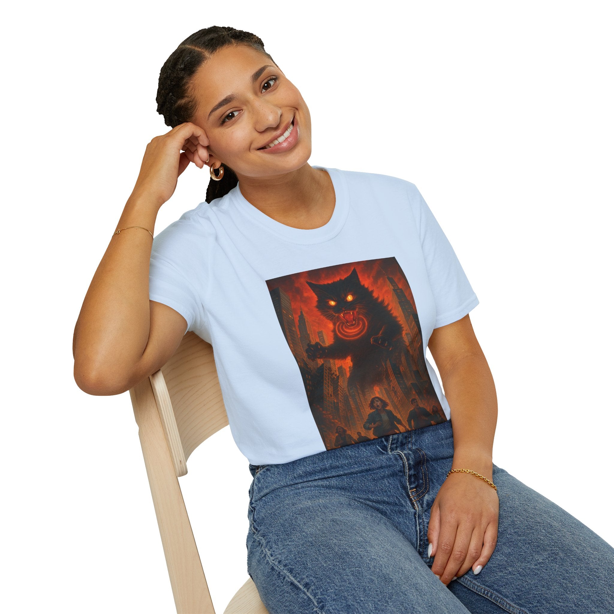 Demon Night T-Shirt — Fiery Monster Illustration Tee