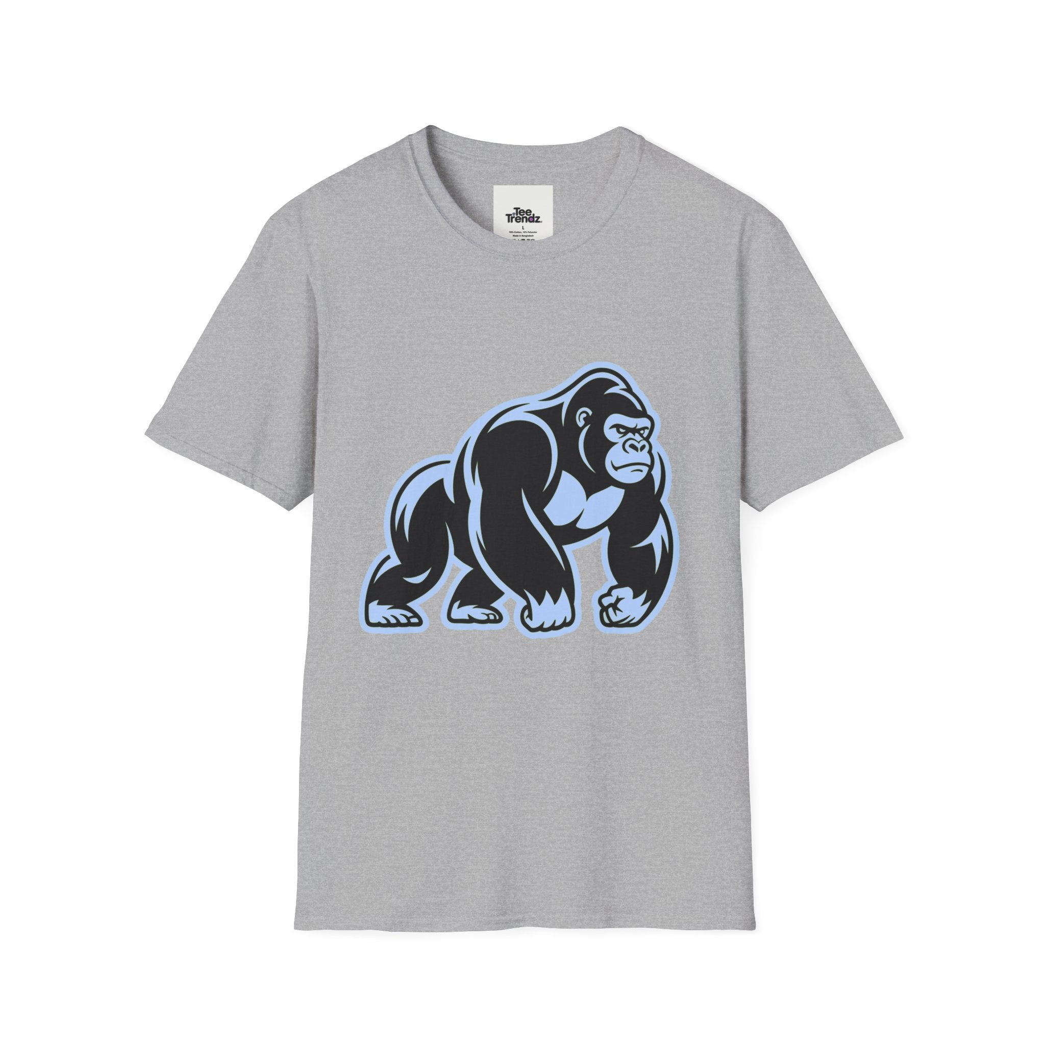 Gorilla Mascot T-Shirt — Bold Blue Ape Graphic Tee