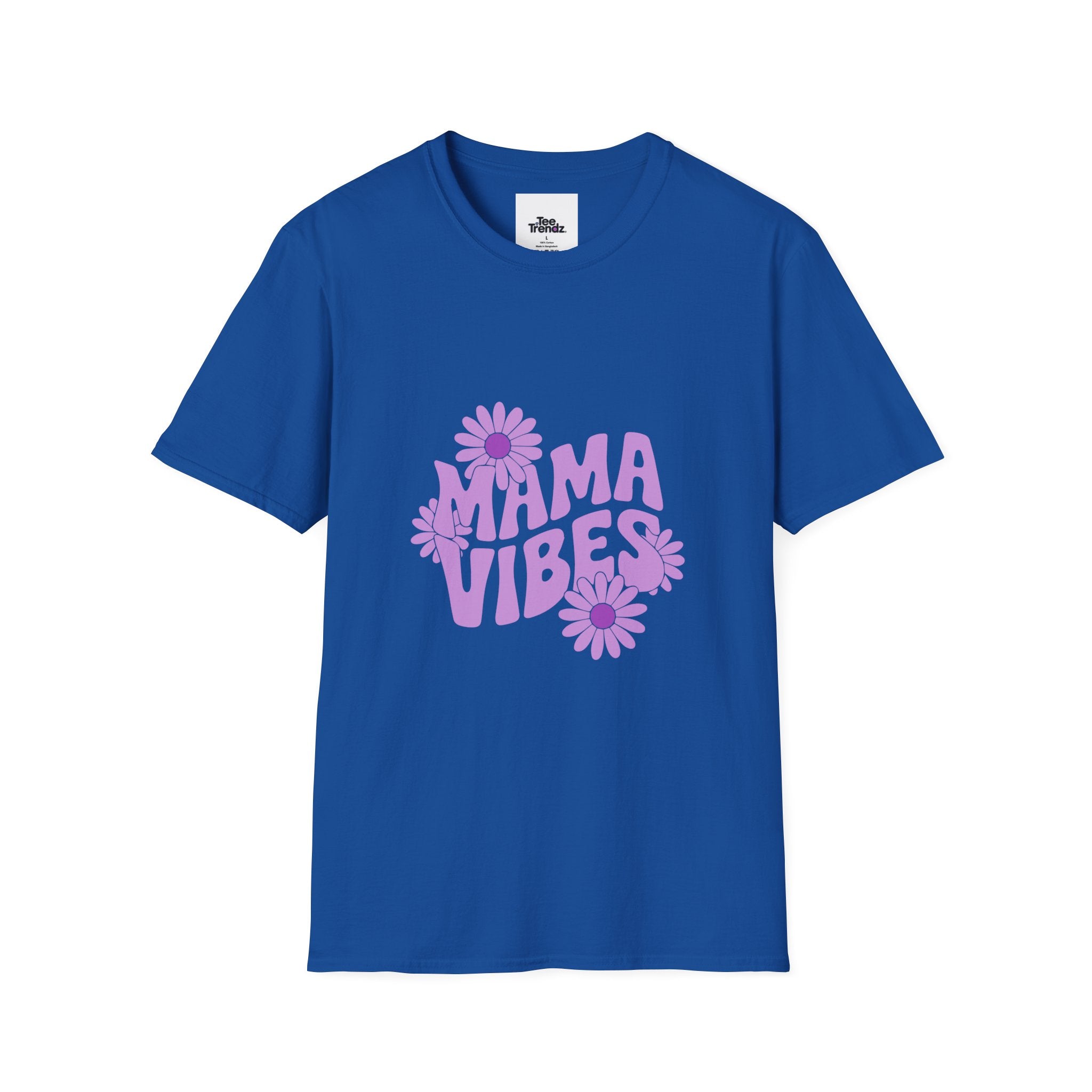 Mama Vibes Floral T-Shirt — Retro Daisy Mother's Day Tee