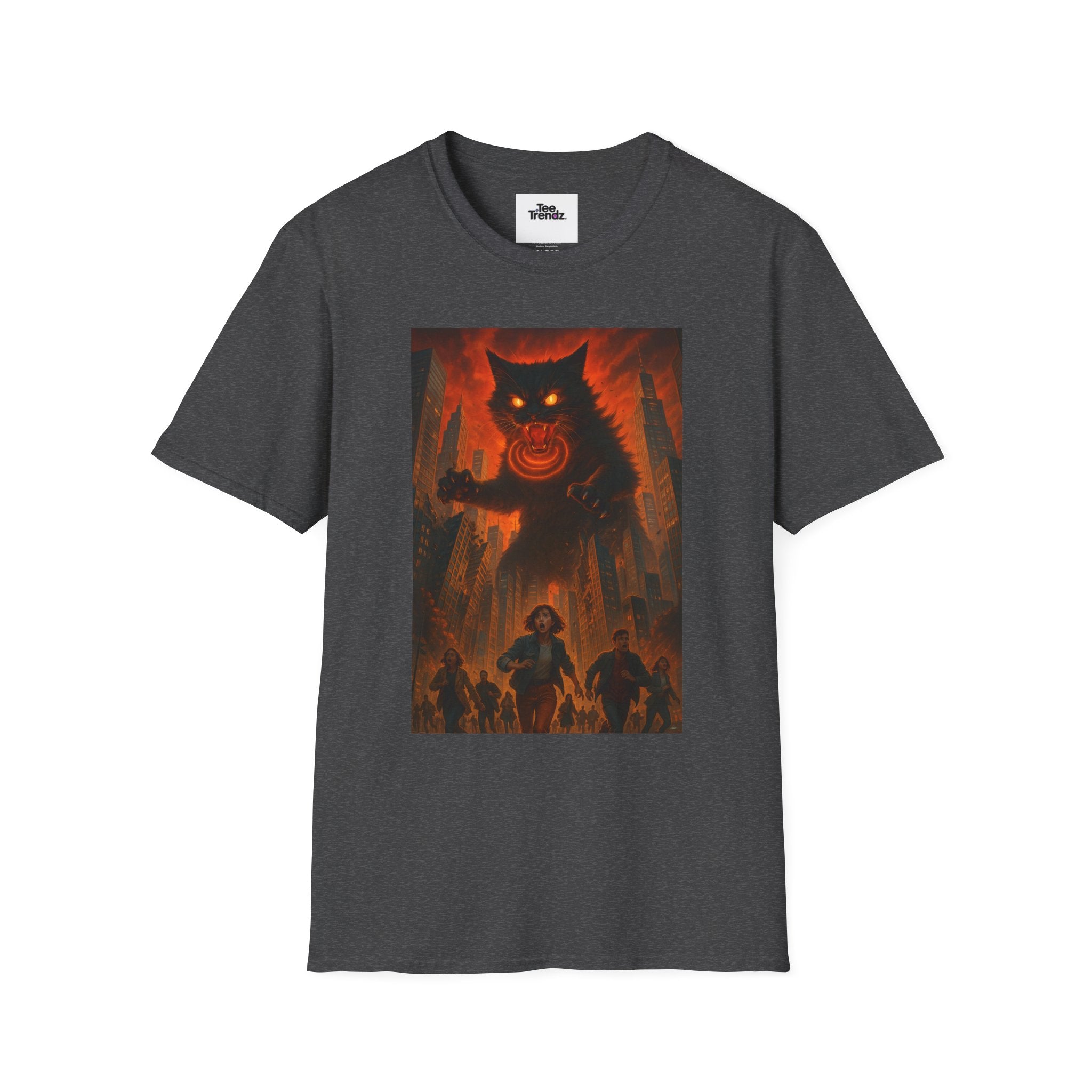 Demon Night T-Shirt — Fiery Monster Illustration Tee