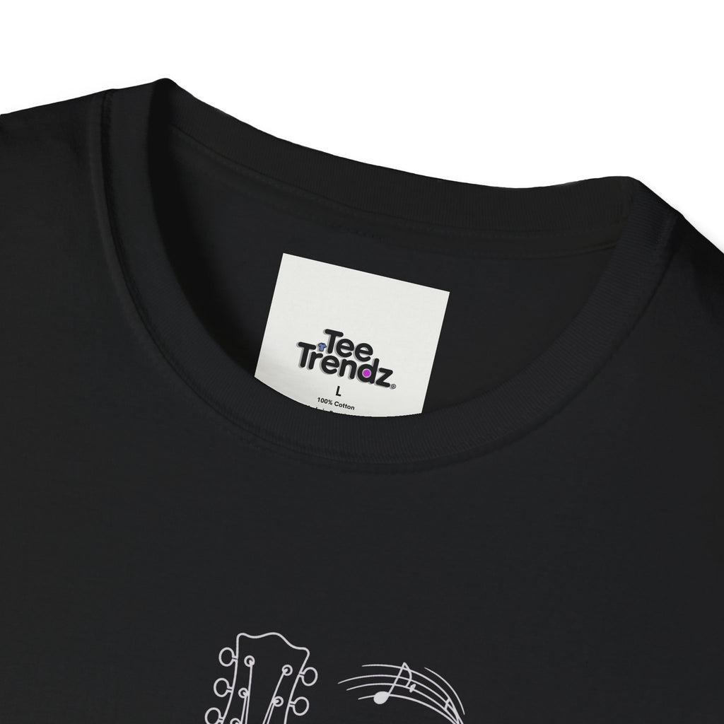 Acoustic Floral Guitar T-Shirt — 'A Heartwide Water I...' Music Tee for Songwriters & Folk Lovers