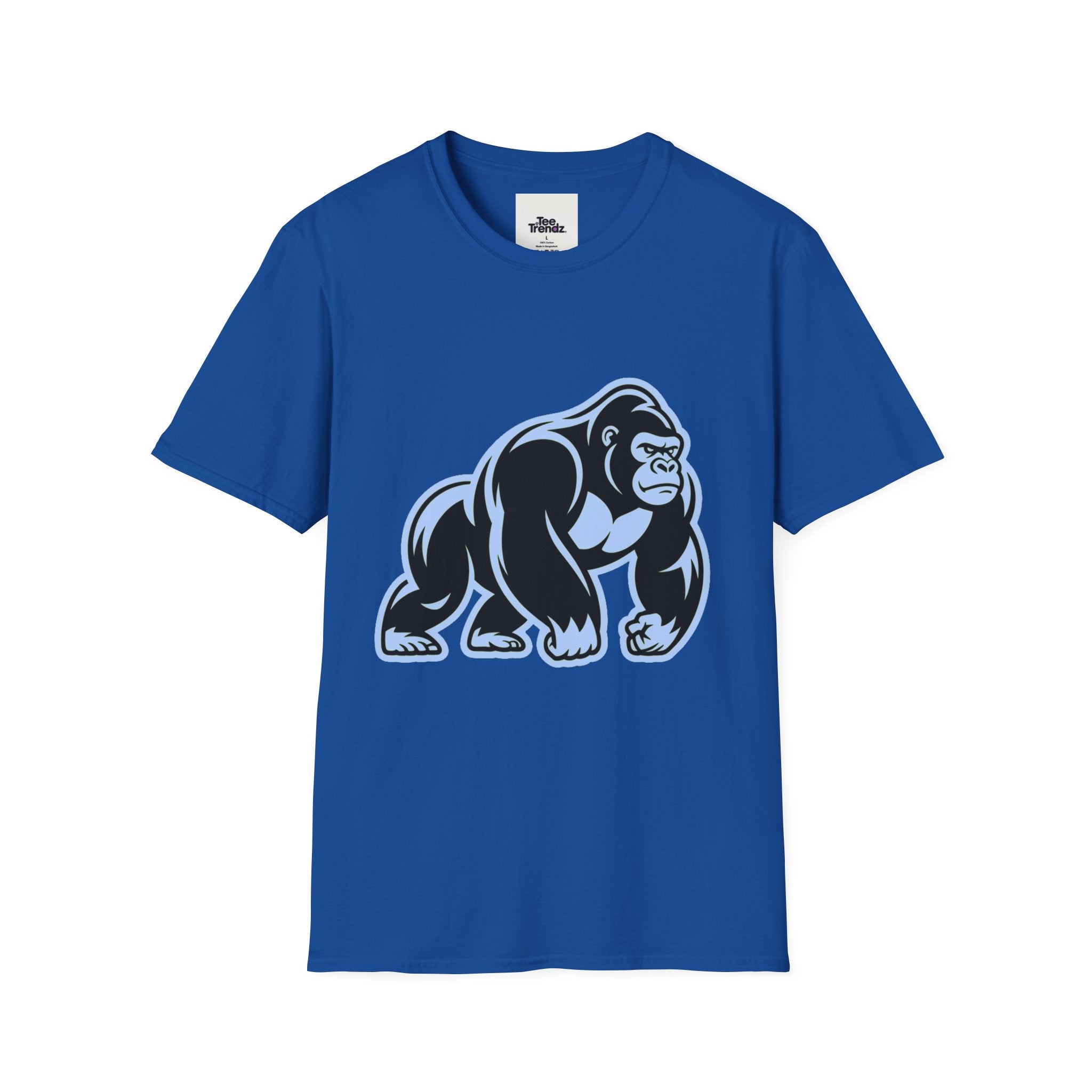 Gorilla Mascot T-Shirt — Bold Blue Ape Graphic Tee