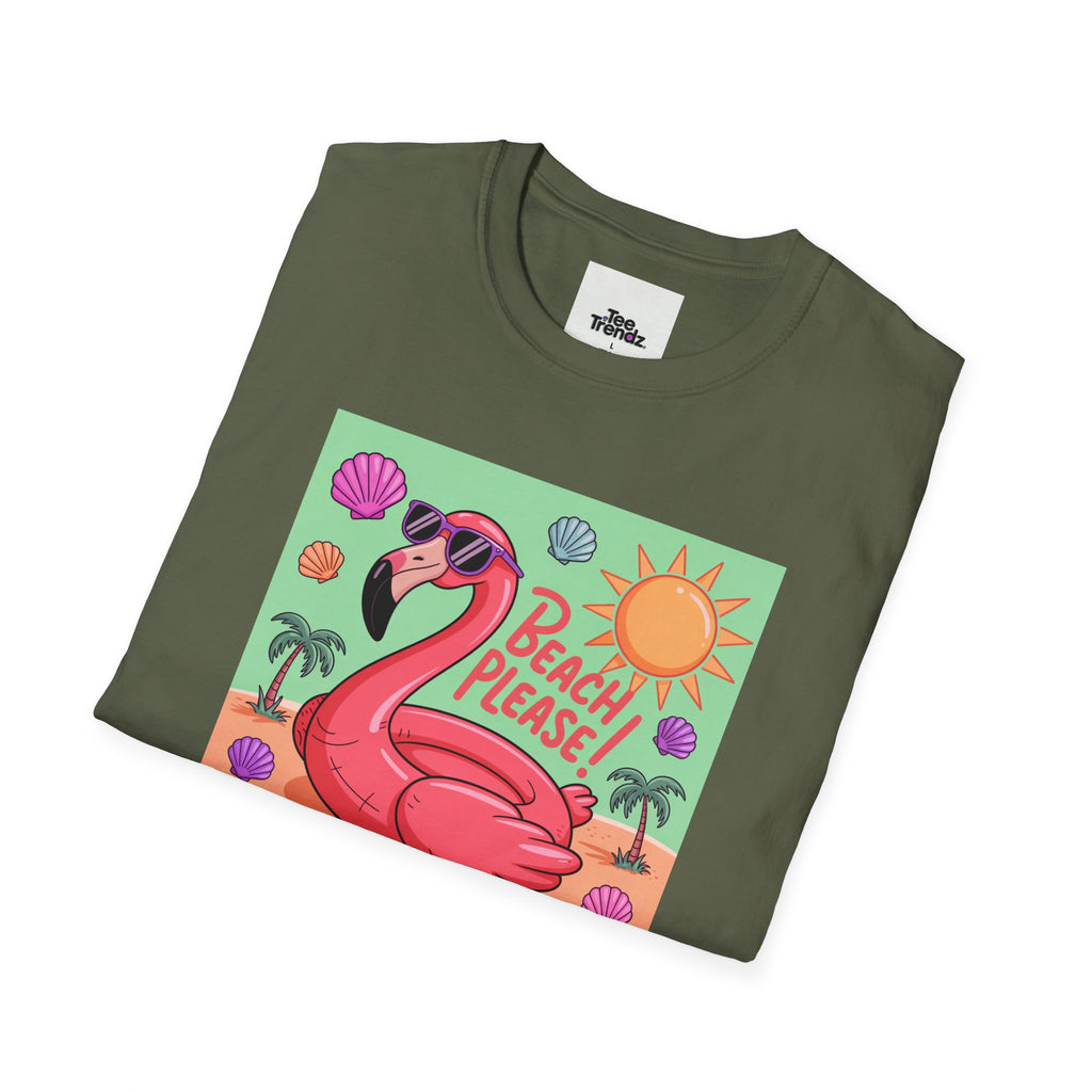 Beach Please Flamingo T-Shirt