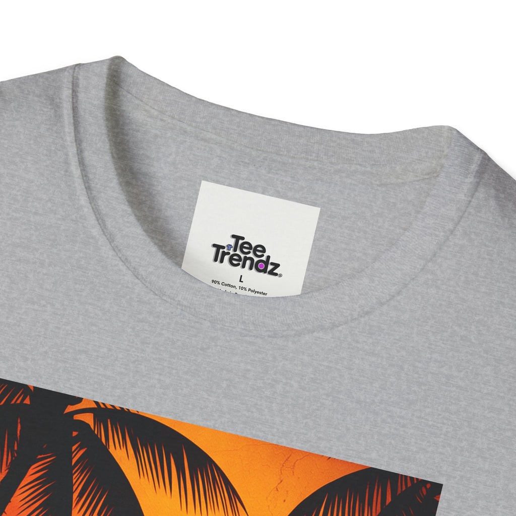 Summer Vibes Surf T-Shirt — Retro Sunset Palm Beach Tee