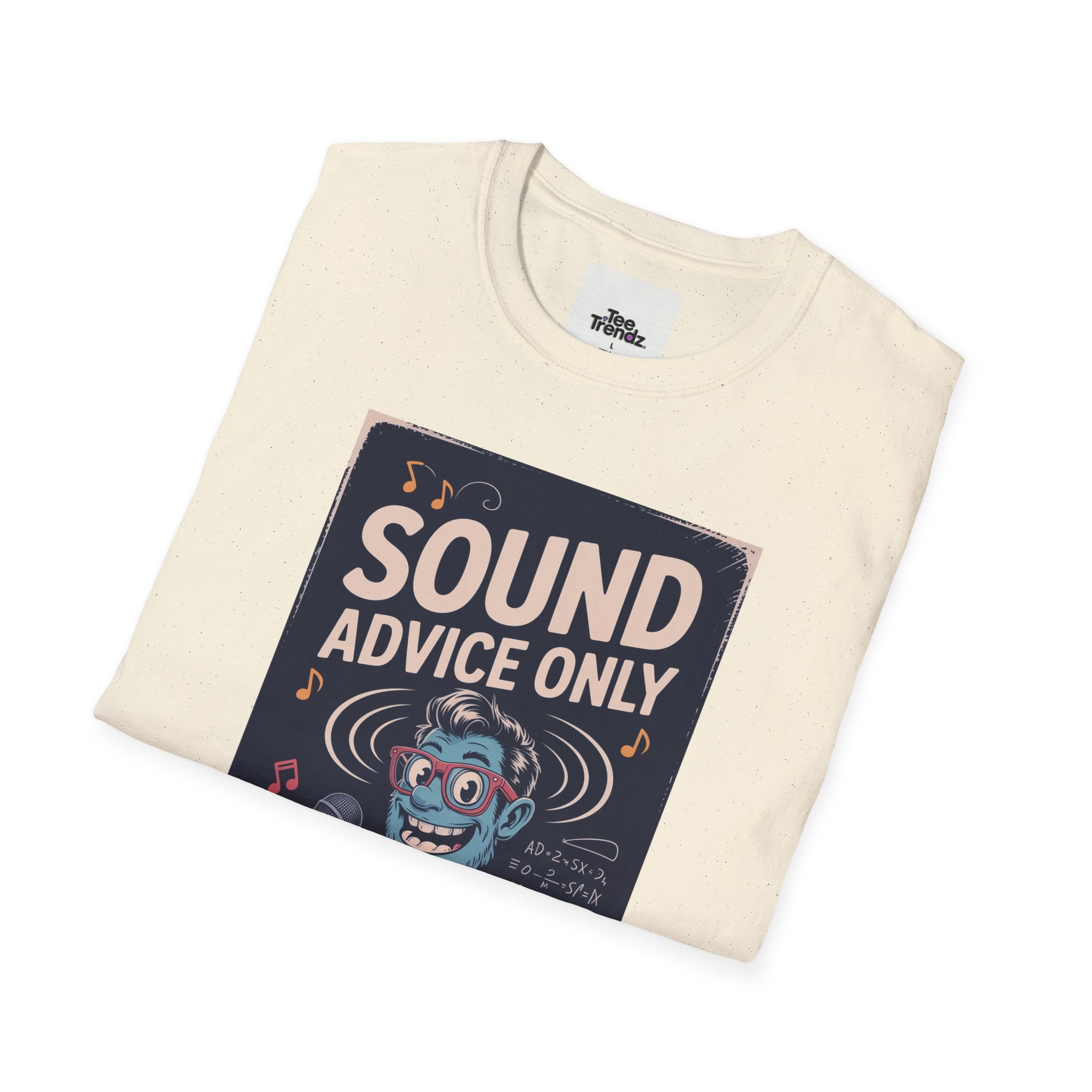 Sound Advice Only T-Shirt — Retro Cartoon Monkey Therapist Graphic Tee
