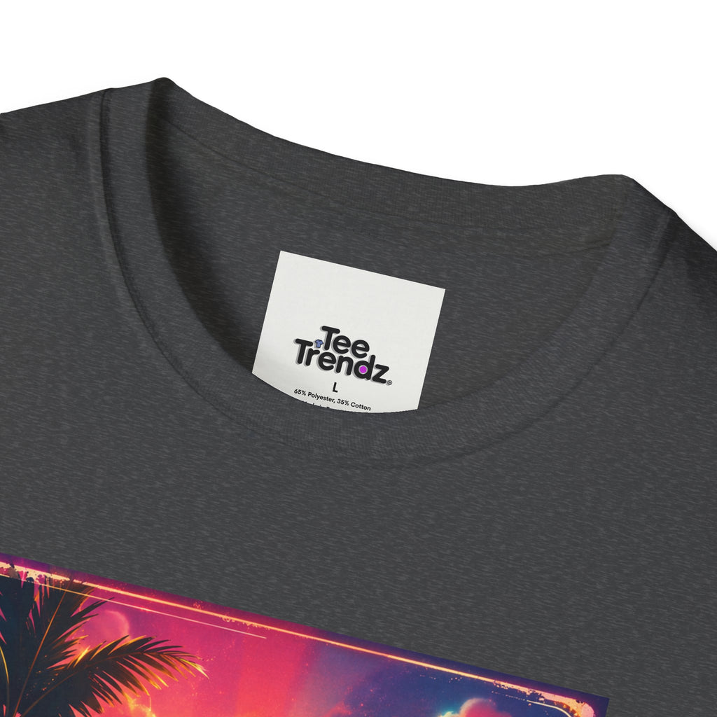 Summer Never Ends T-Shirt — Retro Tropical Sunset Beach Tee
