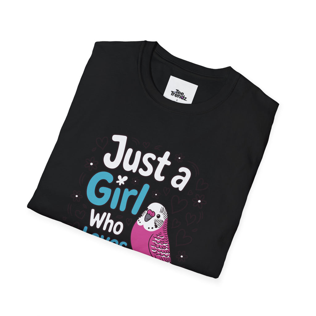 Just a Girl Who Loves Budgies T-Shirt – Cute Budgie Parakeet Tee for Bird Lovers