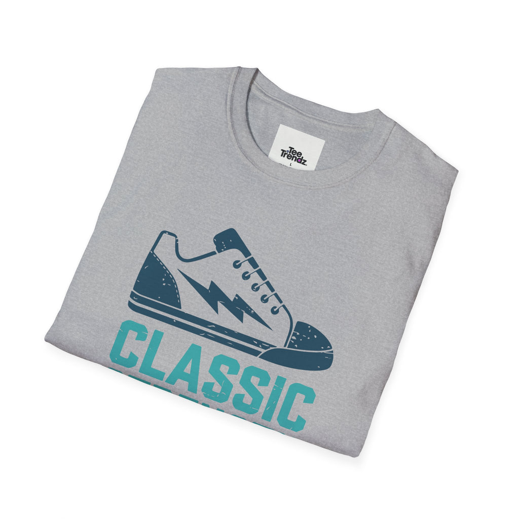 Classic Strength Sneaker T-Shirt — Retro Athletic Tee with 'Classic Strength' Design