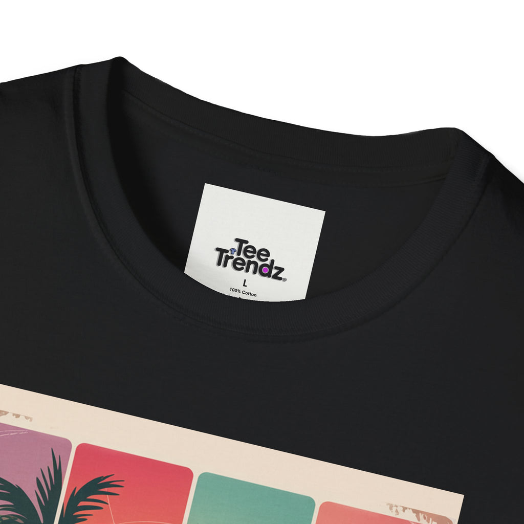 Summer Never Ends T-Shirt – Vintage Beach Sunset Graphic Tee