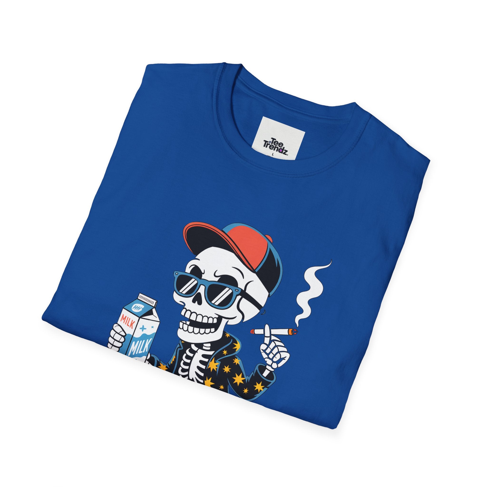 Skateboarding Skeleton Graphic T-Shirt – Cool Retro Streetwear Tee