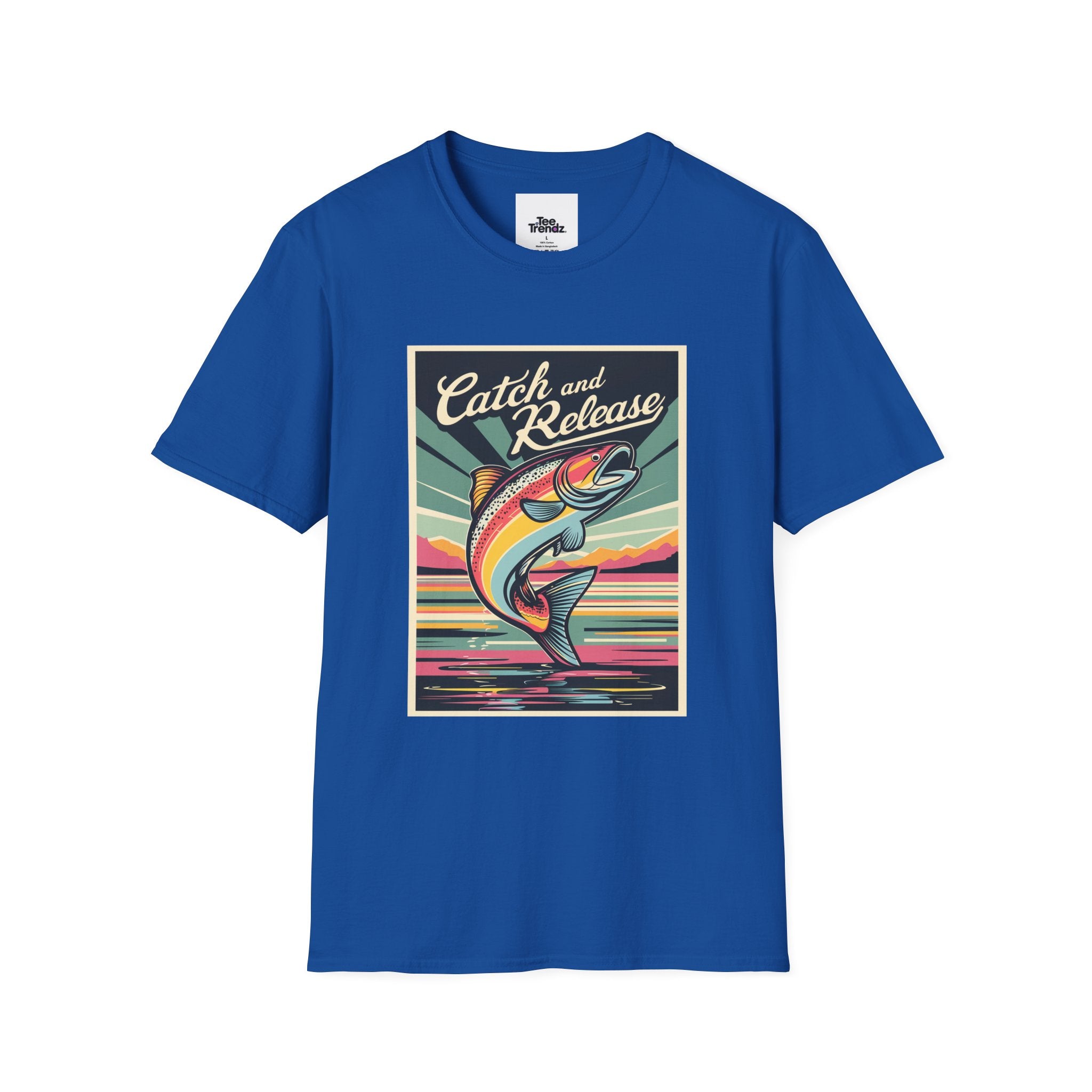 Catch and Release Fishing T-Shirt — Retro Trout Angler Tee