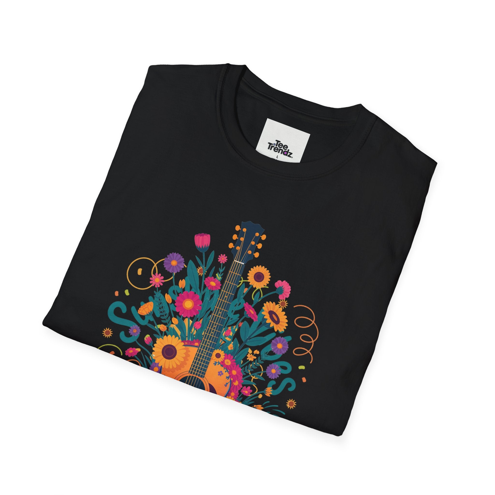 Nashville Vibes Guitar T-Shirt – Floral Music Festival Tee